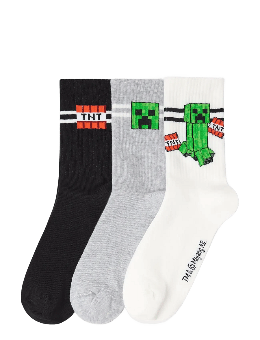 Lindex - 3-pack Minecraft socks - black - 0