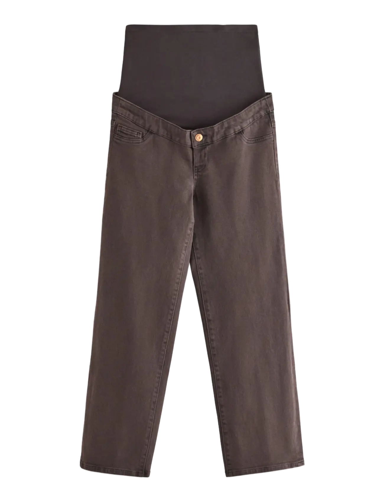Lindex MOM WIDE Hanna cropped maternity jeans - Farben der Saison - DARK BROWN / brown
