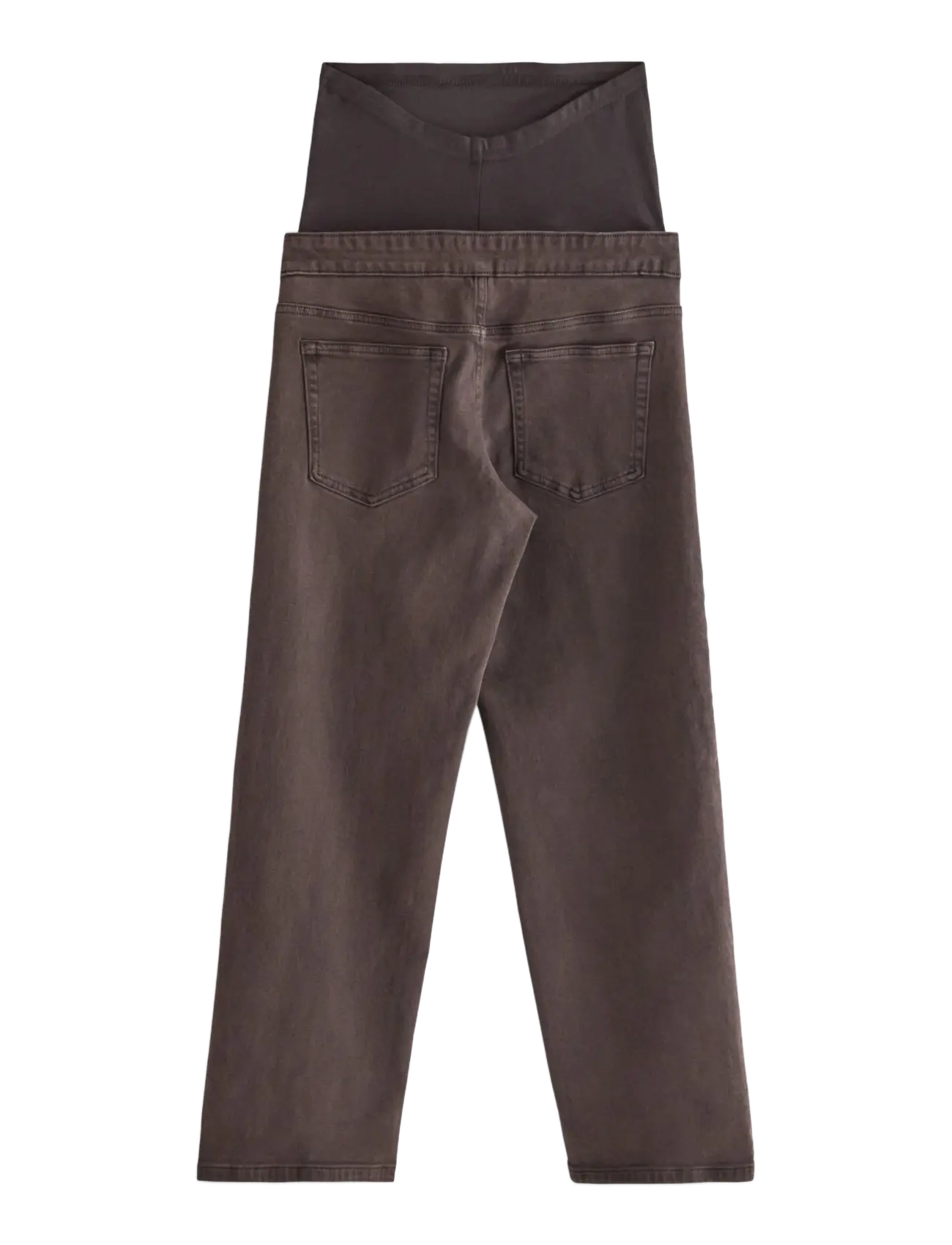Lindex - MOM WIDE Hanna cropped maternity jeans - mom-jeans - dark brown - 1