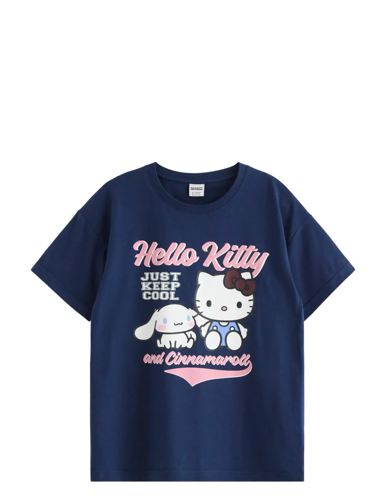 Lindex Hello Kitty T-Shirt, 170, Navy, T-Shirts > Kortærmede, Børn