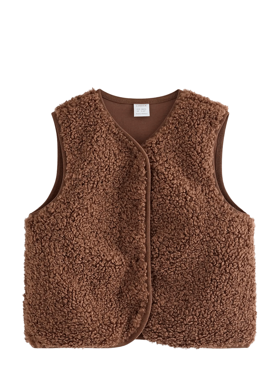 Lindex - Pile vest - einkaufen nach alter von - brown - 0