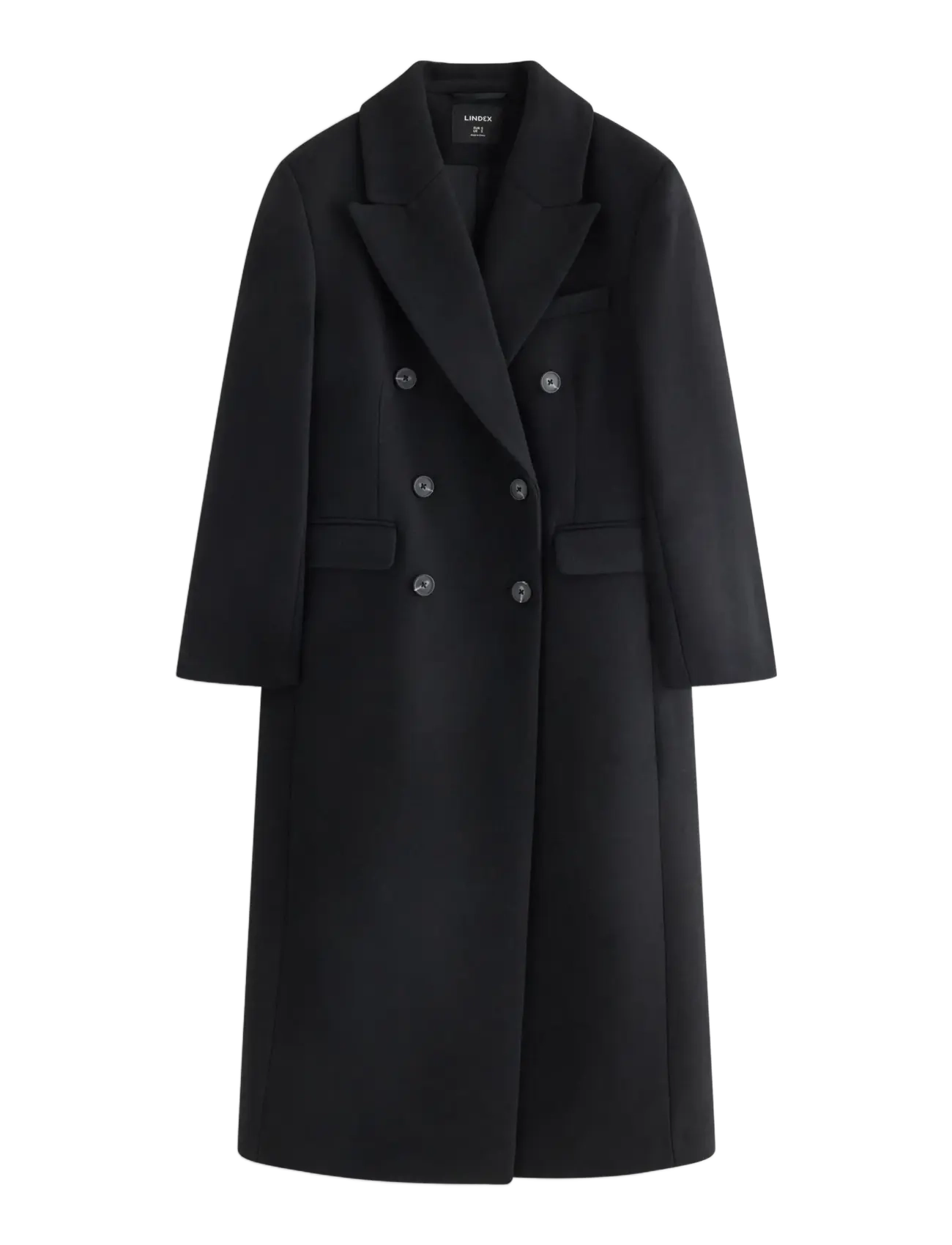 Lindex - Coat in wool blend - black - 1