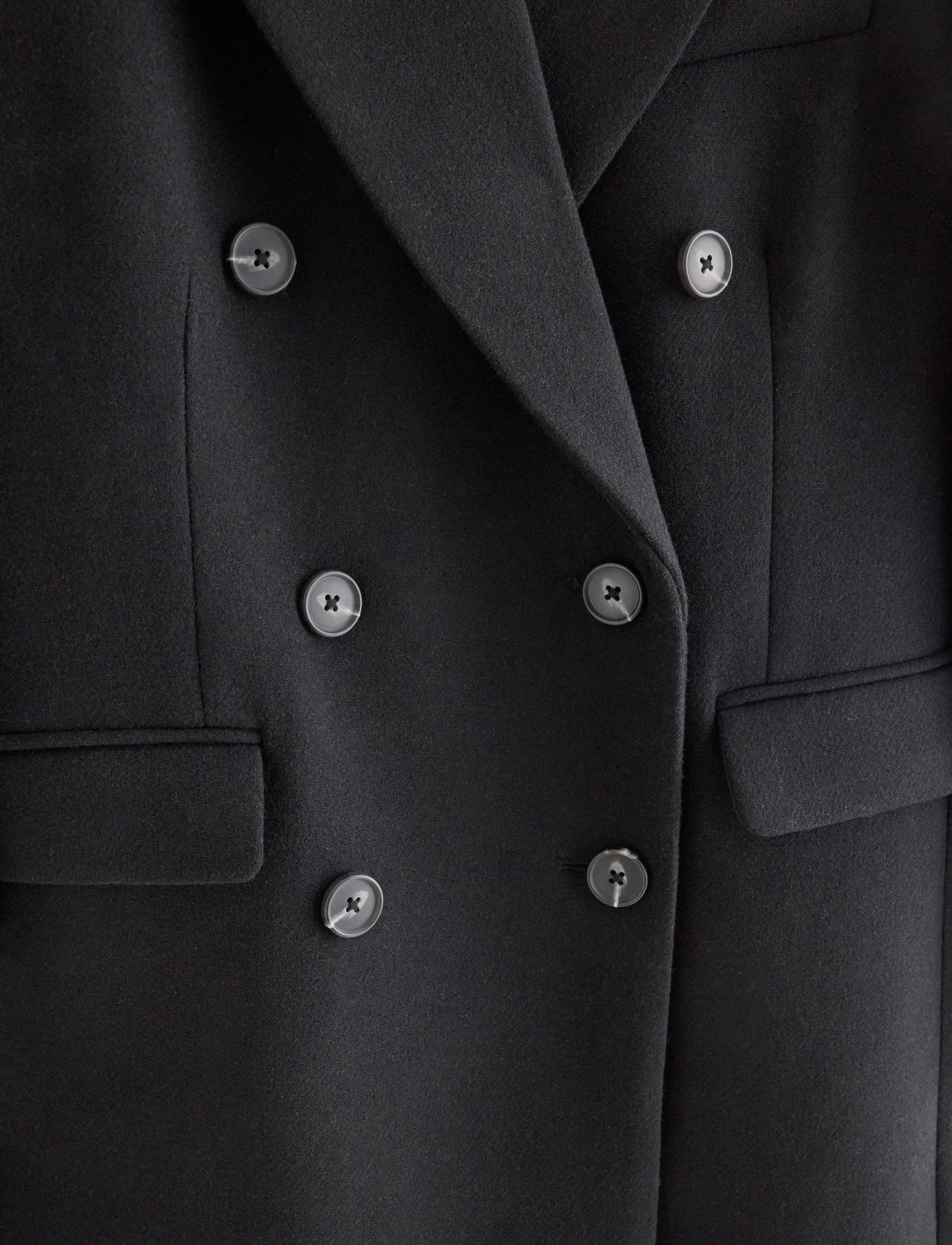 Lindex - Coat in wool blend - black - 5