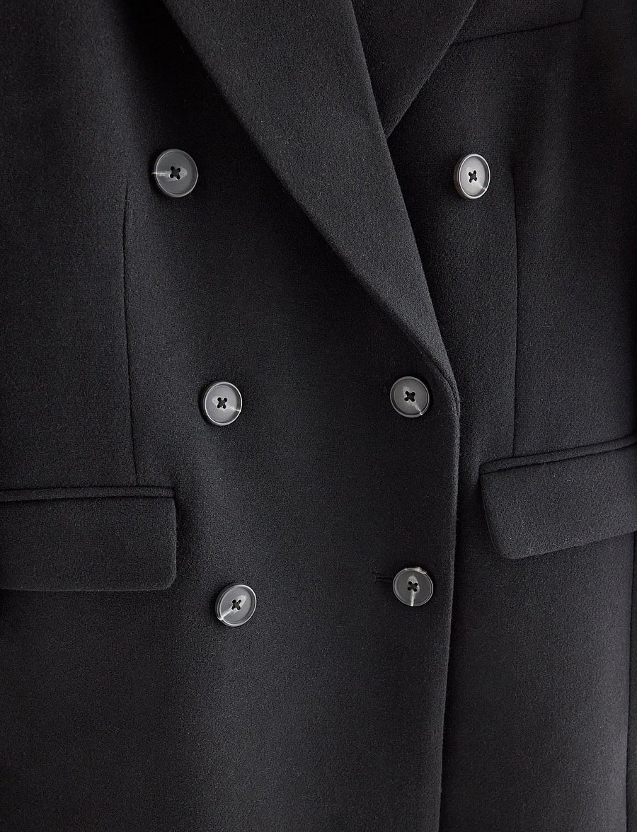 Lindex - Coat in wool blend - winterjacken - black - 5