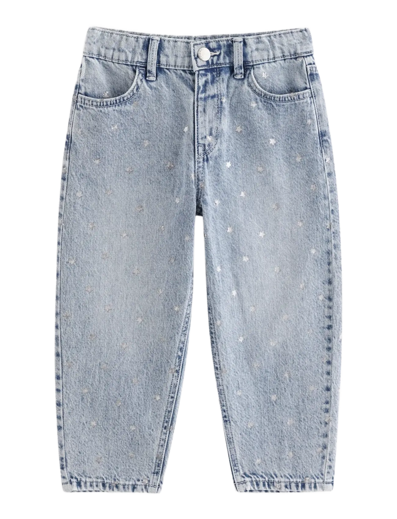 Lindex - Barrel jeans with stars - denim - 1