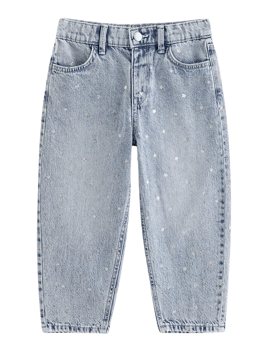 Lindex - Barrel jeans with stars - tapered jeans - denim - 1
