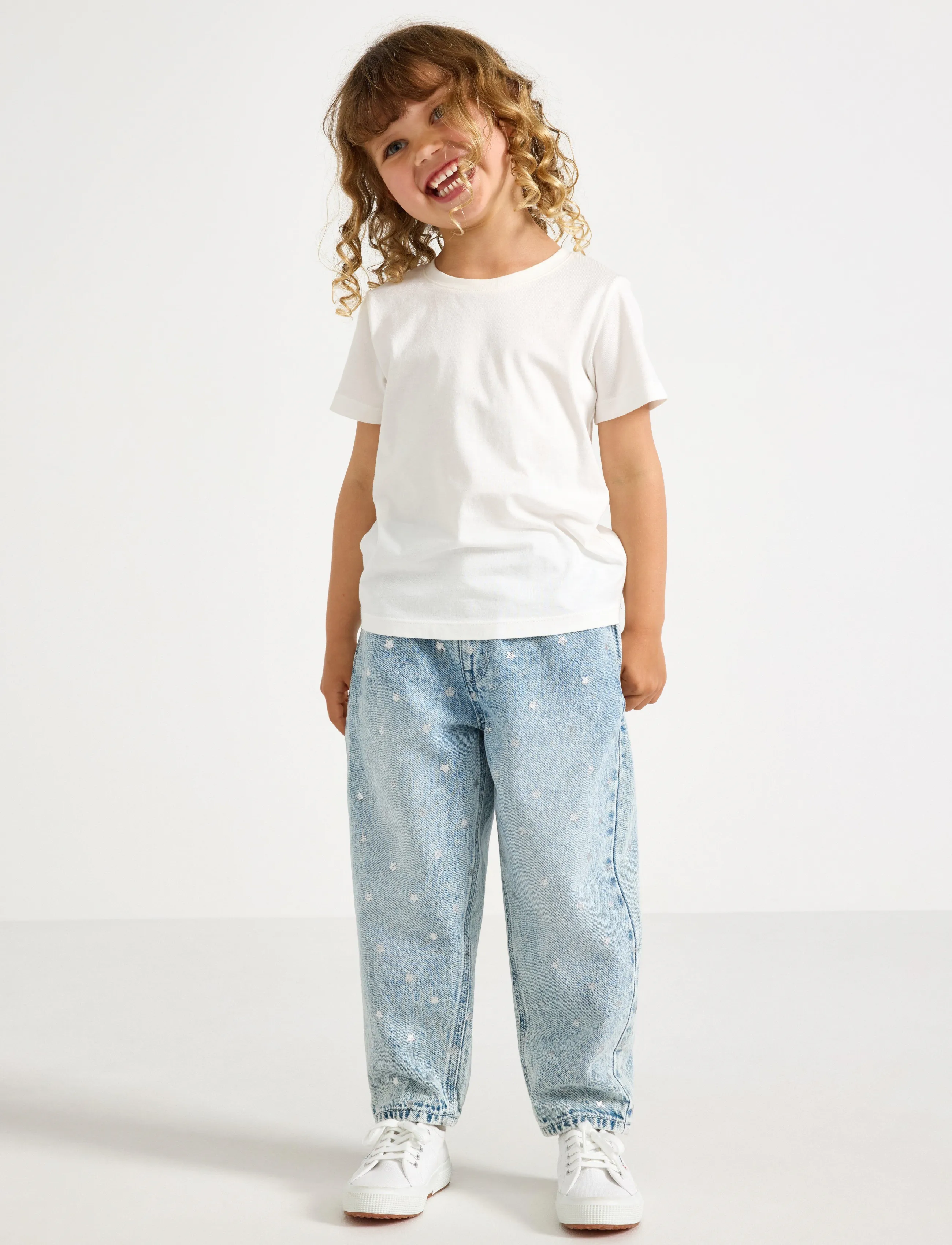 Lindex Barrel jeans with stars - Underdele - DENIM / blue
