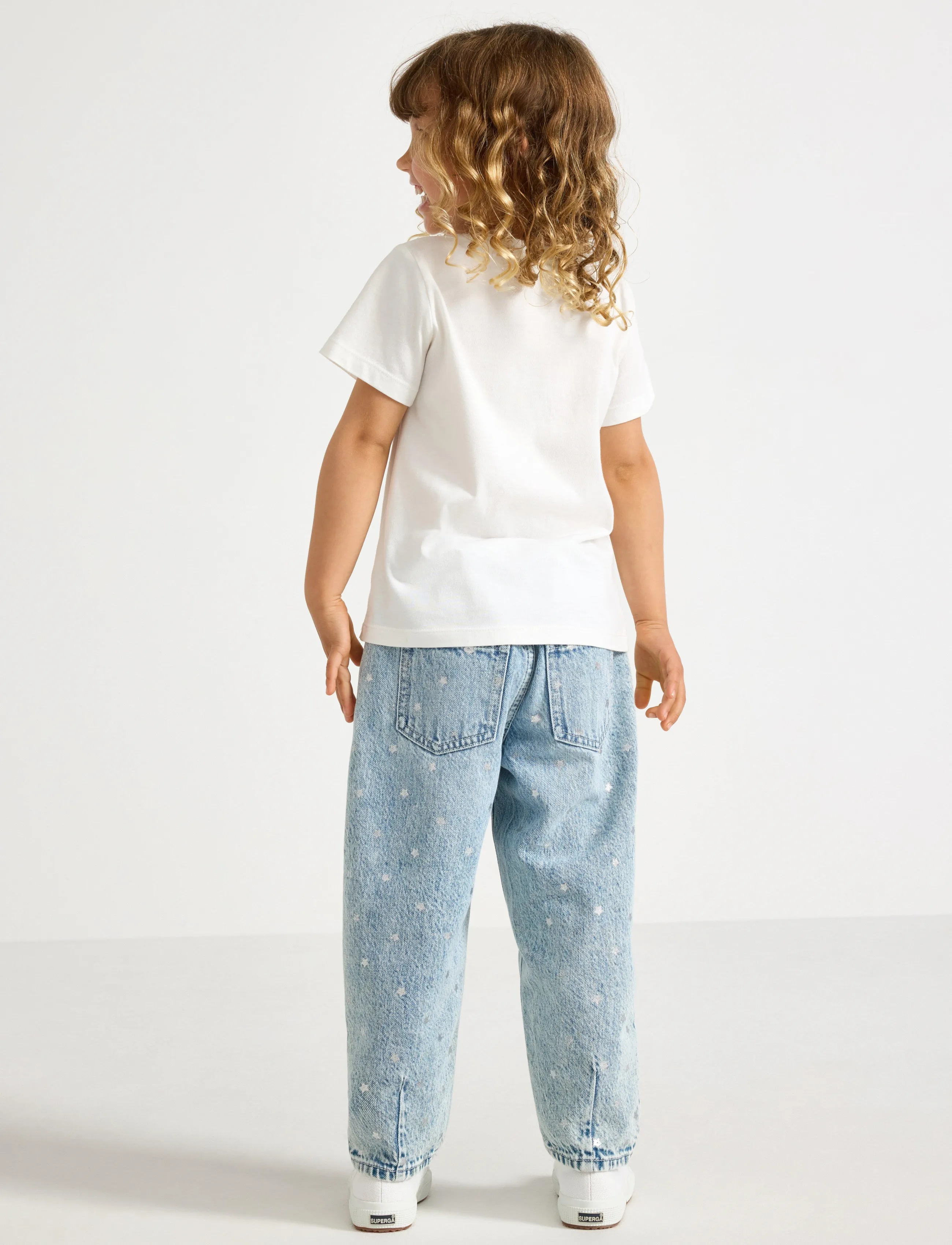Lindex - Barrel jeans with stars - denim - 3
