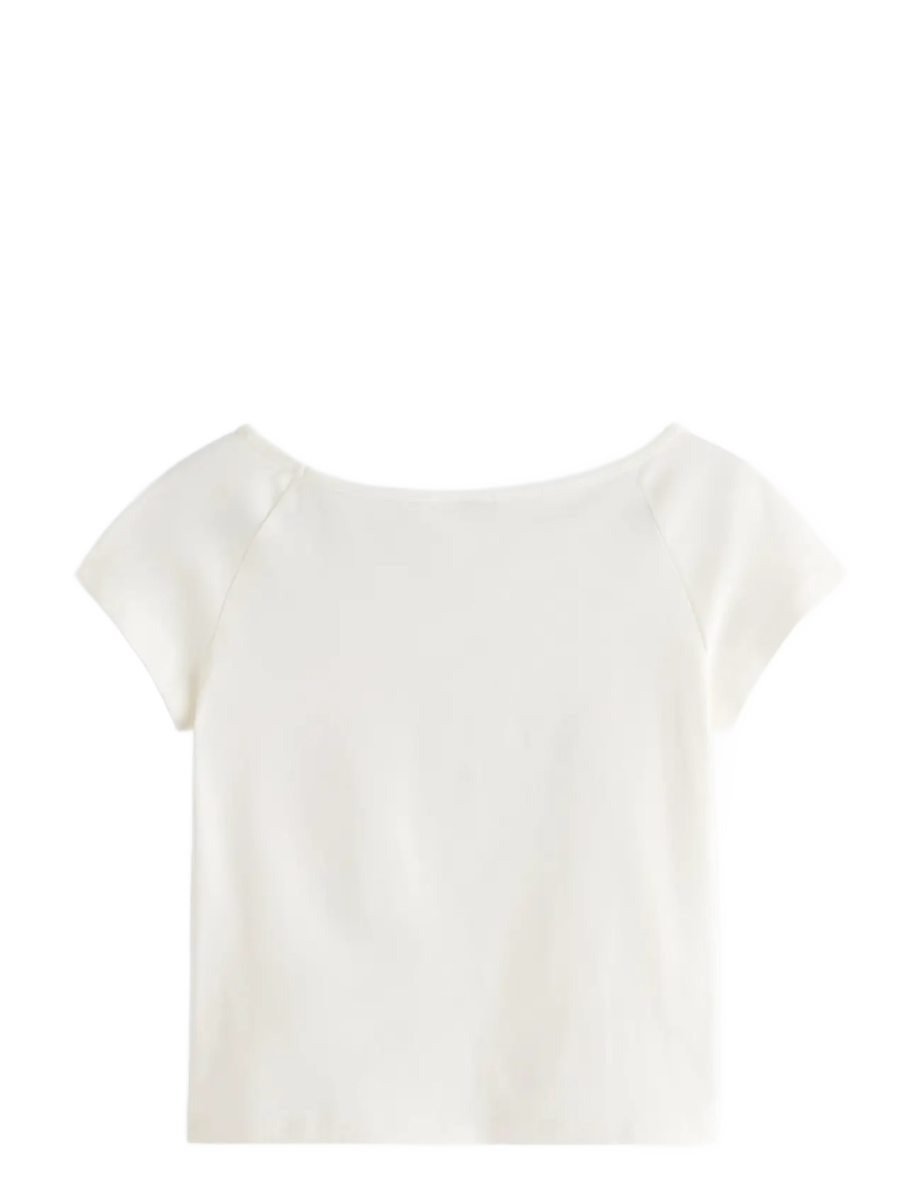 Lindex - Cotton top - lyhythihaiset t-paidat - off white - 2