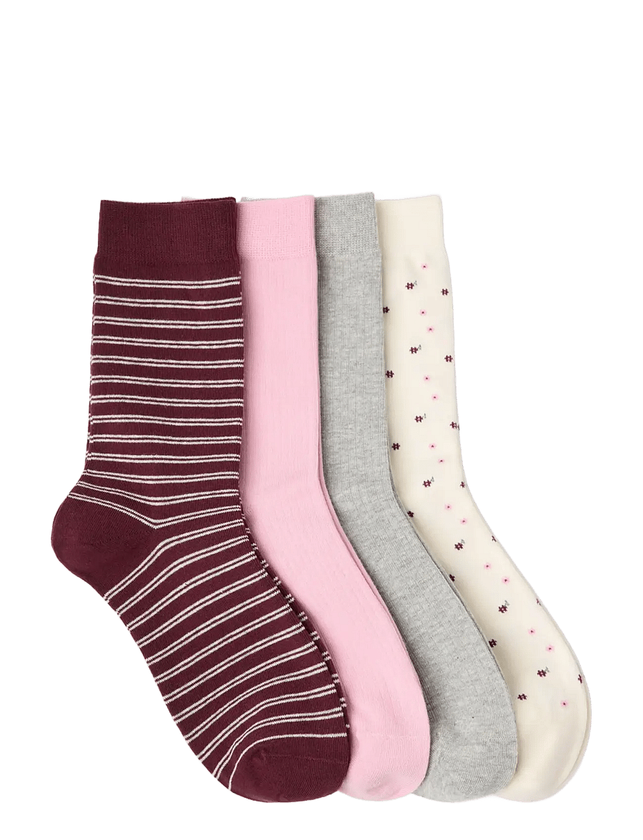 Lindex - 4-pack socks - normale socken - light beige - 1