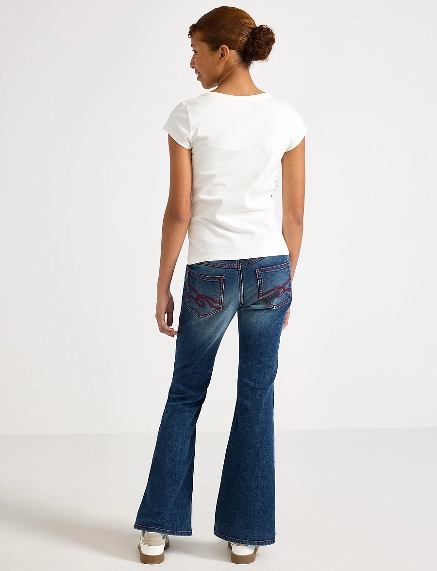 Lindex - Bootcut jeans with low waist - alt laienevad teksad - dark denim - 3