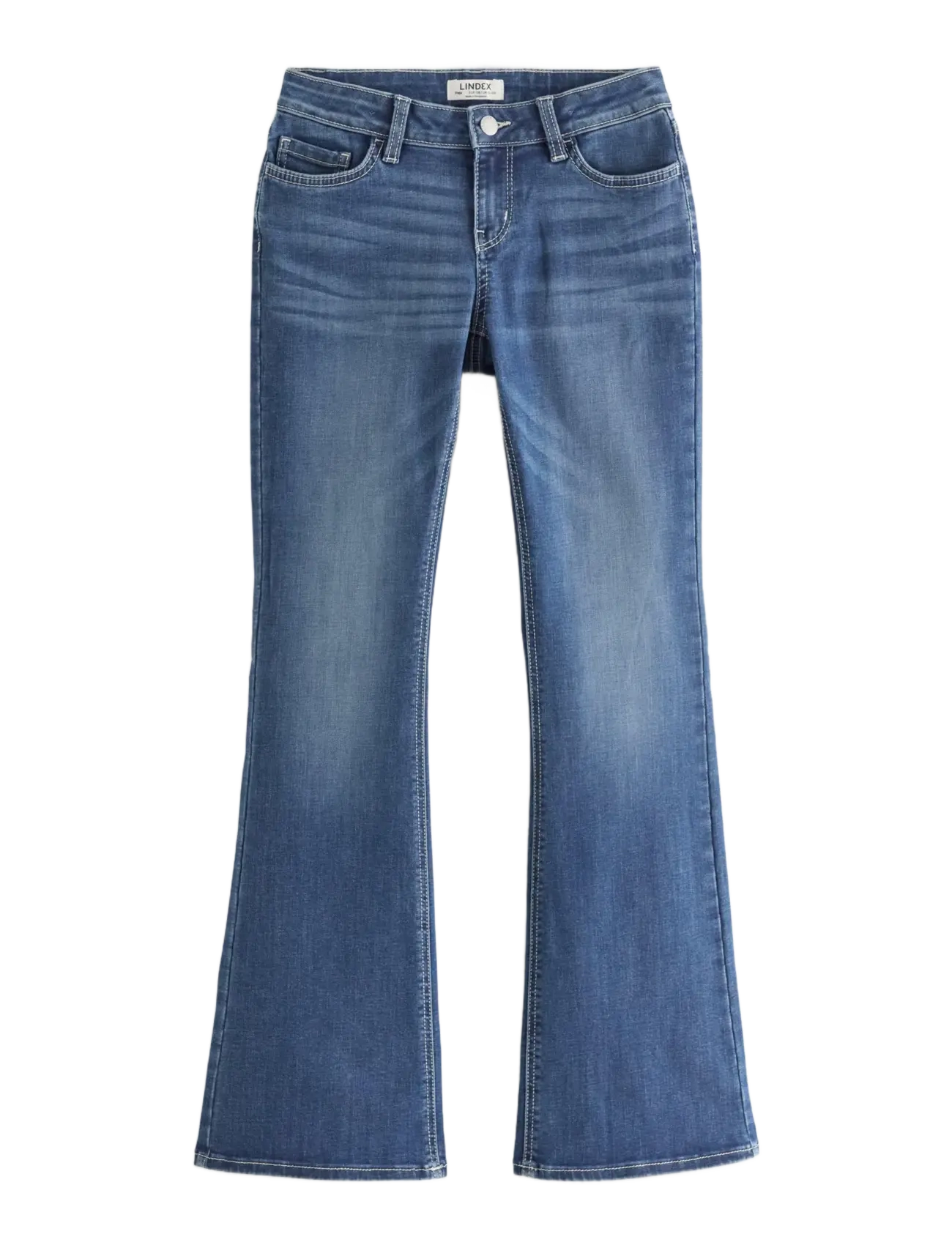 Lindex - FREJA Flared leg jeans with decorated back pockets - bootcut jeans - denim blue - 1