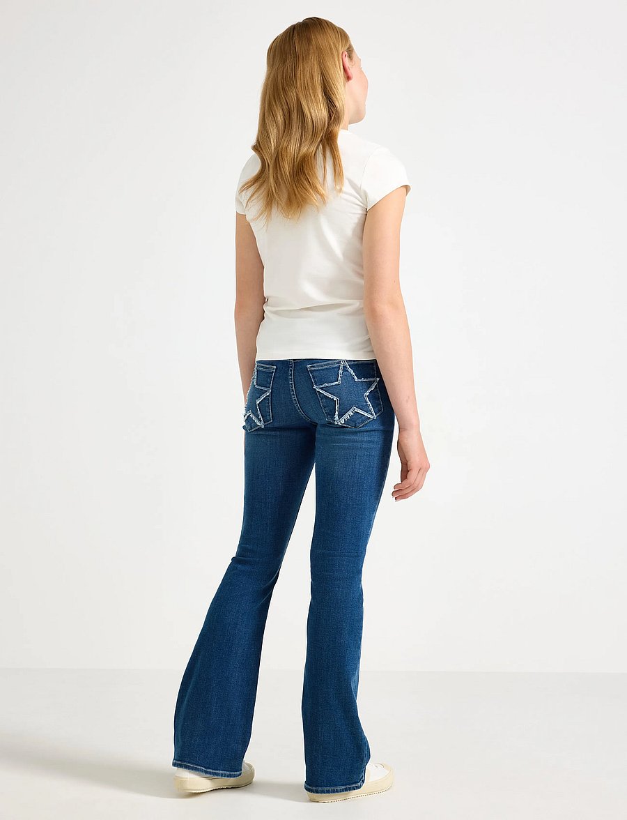 Lindex - FREJA Flared leg jeans with decorated back pockets - bootcut jeans - denim blue - 3