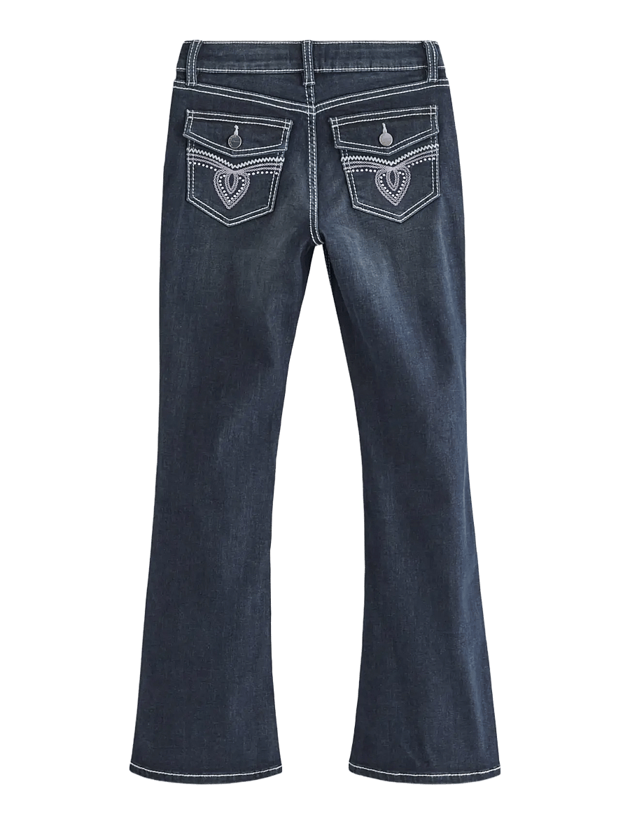 Lindex - FREJA Flared leg jeans with decorated back pockets - bootcut jeans - dark denim - 2