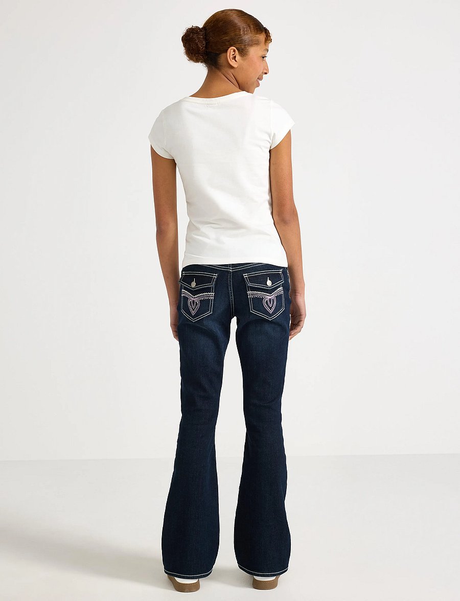 Lindex - FREJA Flared leg jeans with decorated back pockets - bootcut jeans - dark denim - 3