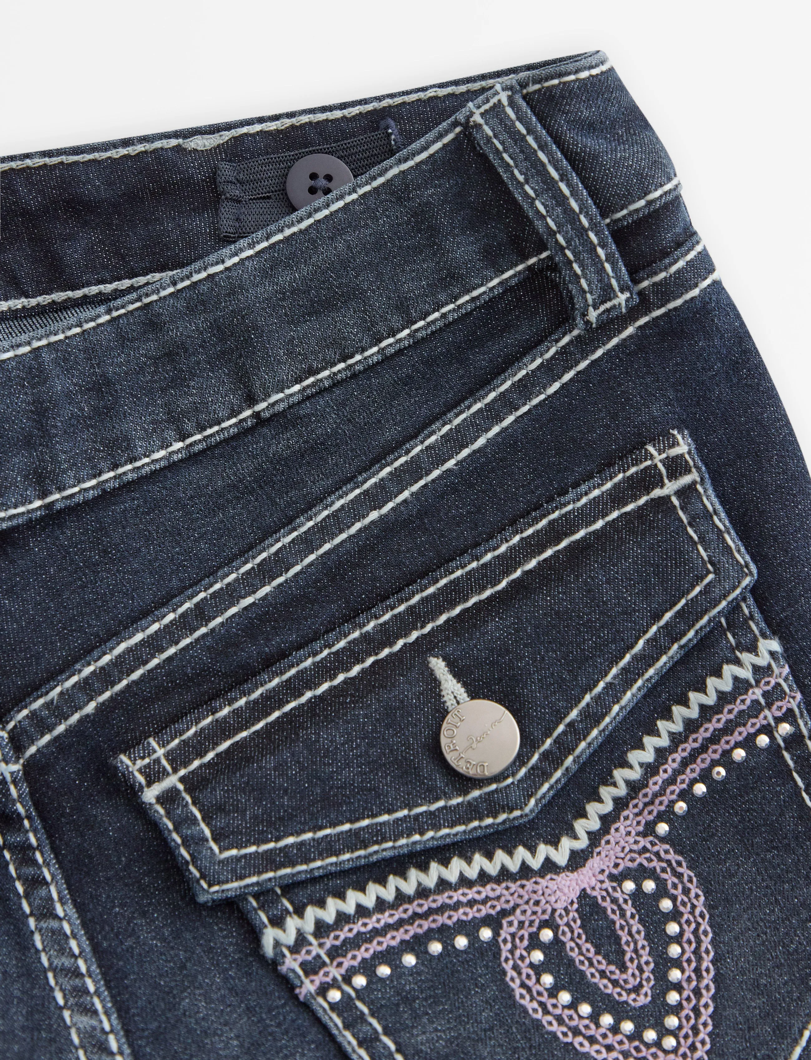 Lindex - FREJA Flared leg jeans with decorated back pockets - dark denim - 5