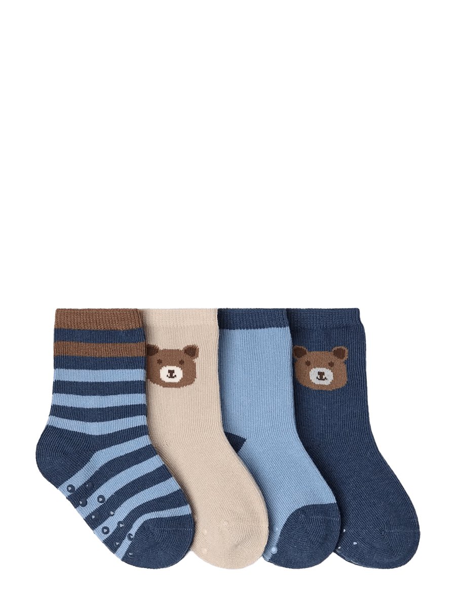 Lindex - 4-pack ankle socks - babysokker - dark blue - 1