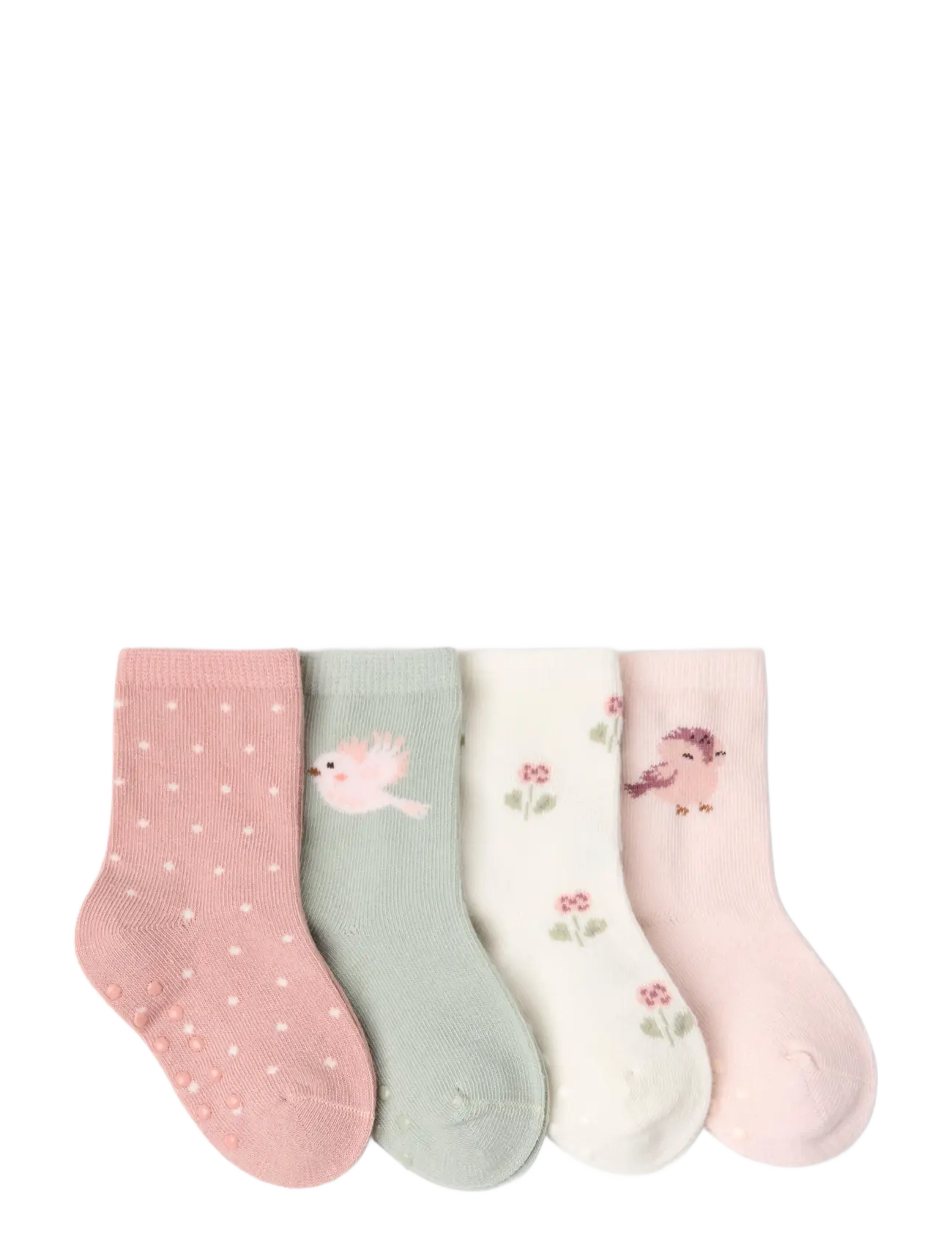 Lindex - 4-pack ankle socks - light pink - 1