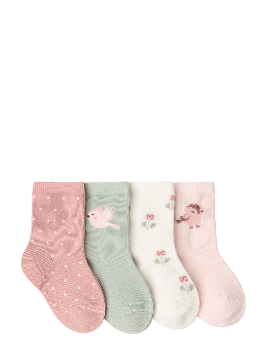 Lindex - 4-pack ankle socks - light pink - 1