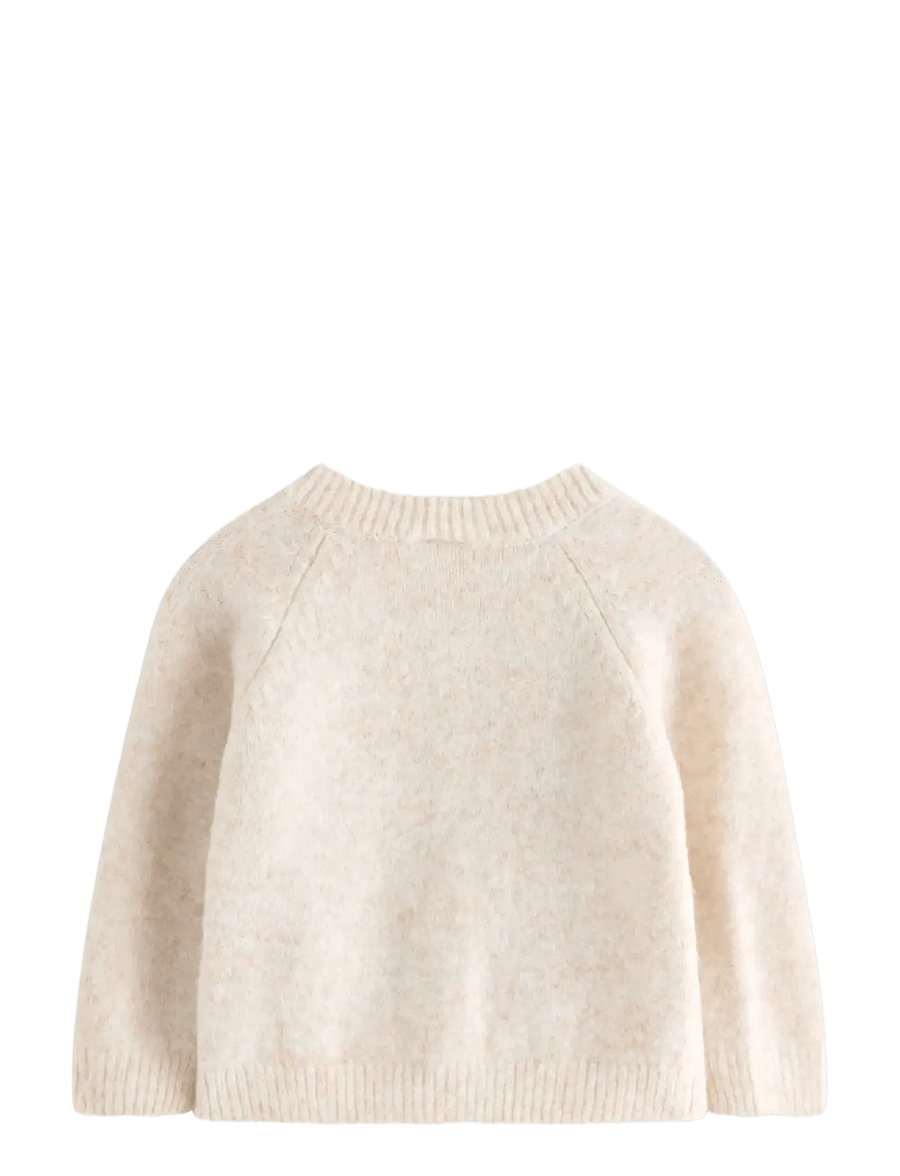 Lindex - Cardigan with embroidery - koftor - light beige melange - 1