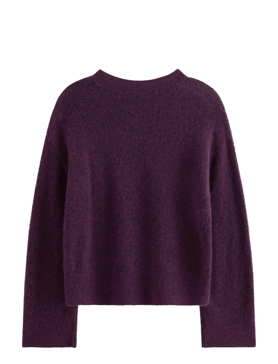 Lindex - Knitted jumper in wool blend - pullover - dark lilac - 2