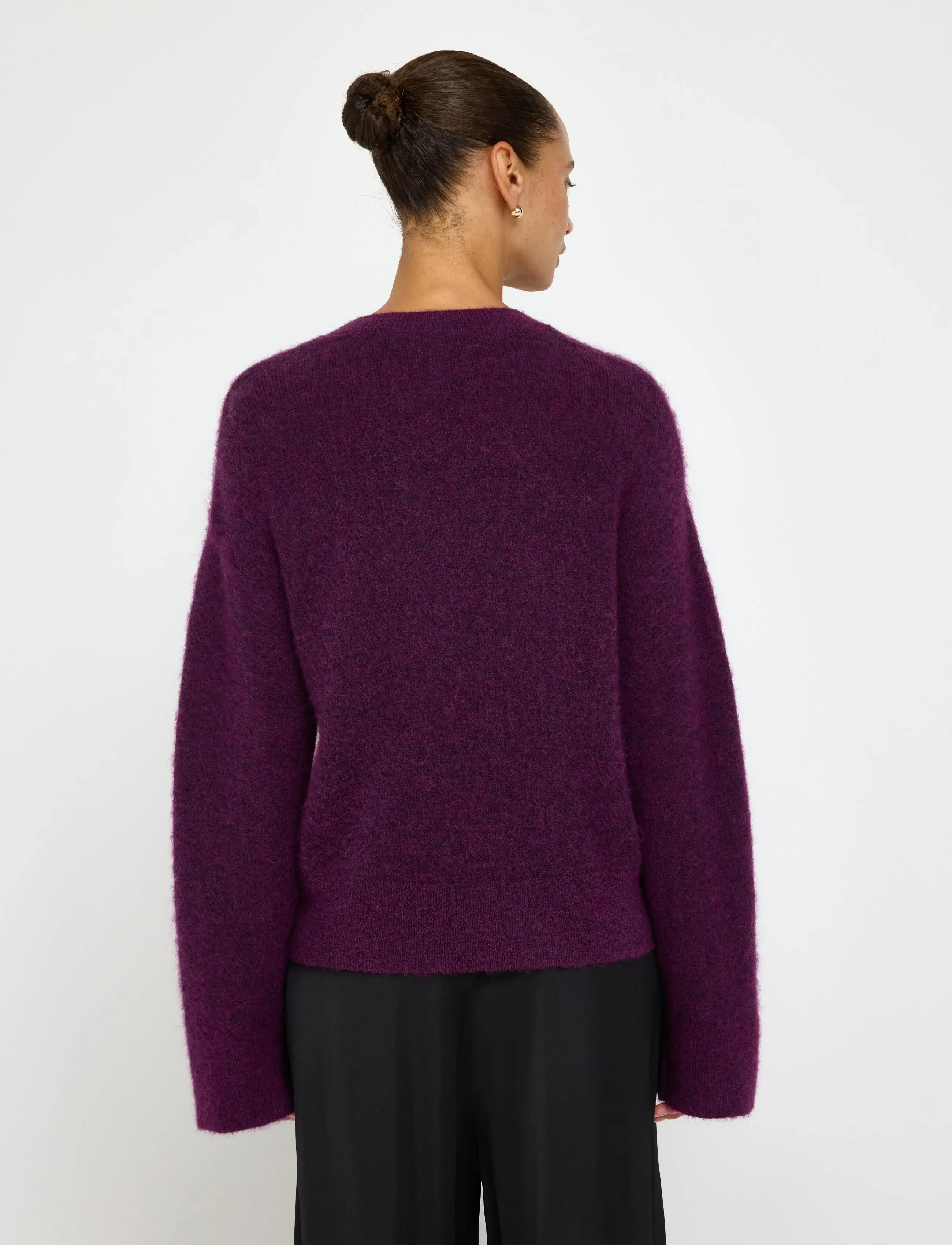 Lindex - Knitted jumper in wool blend - pullover - dark lilac - 3