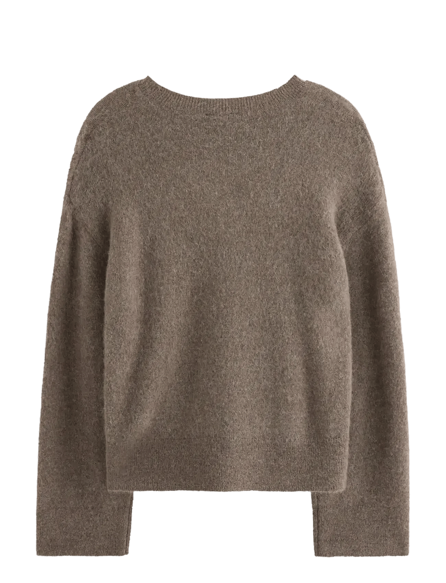 Lindex - Knitted jumper in wool blend - pullover - light dusty brown - 2