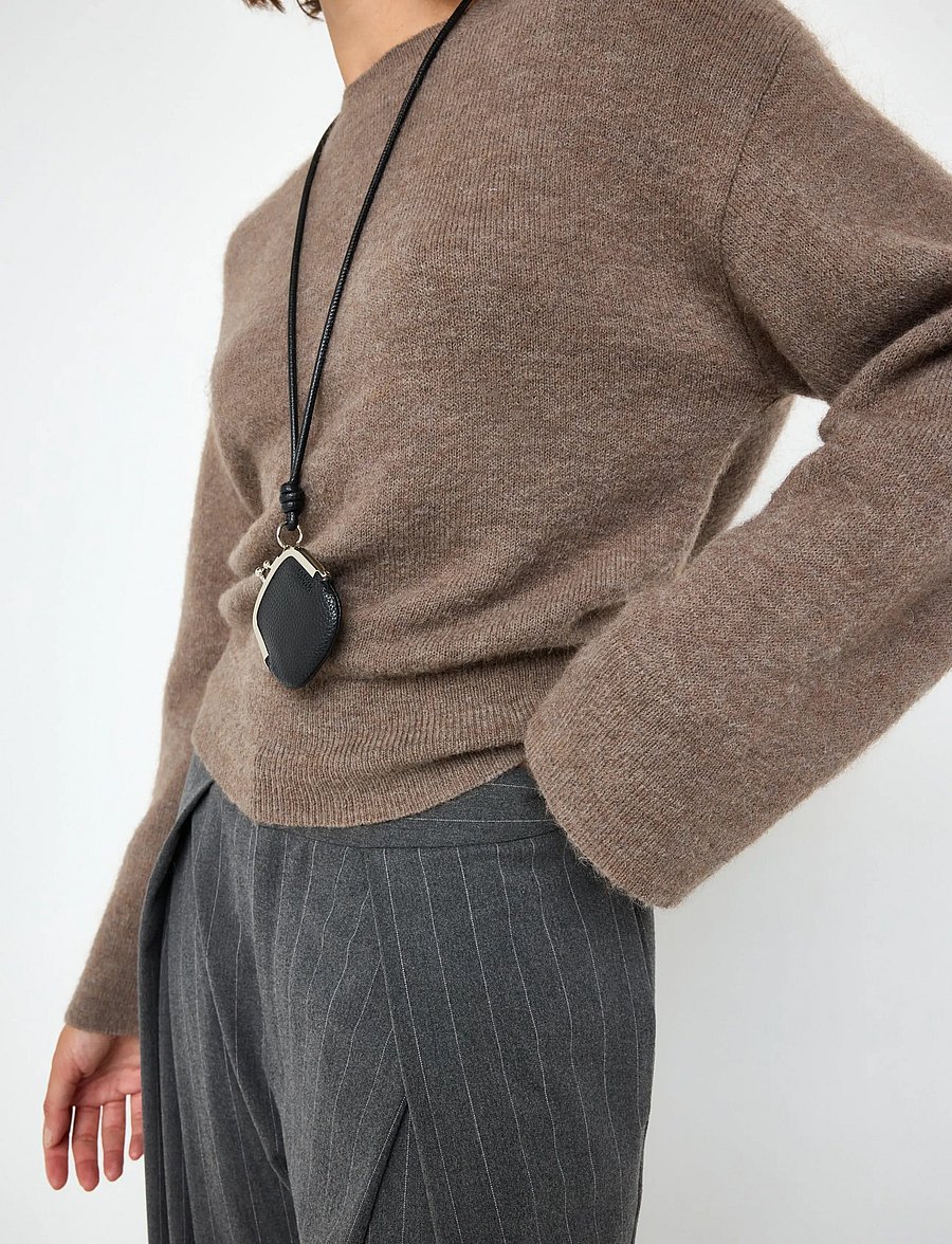 Lindex - Knitted jumper in wool blend - pullover - light dusty brown - 4
