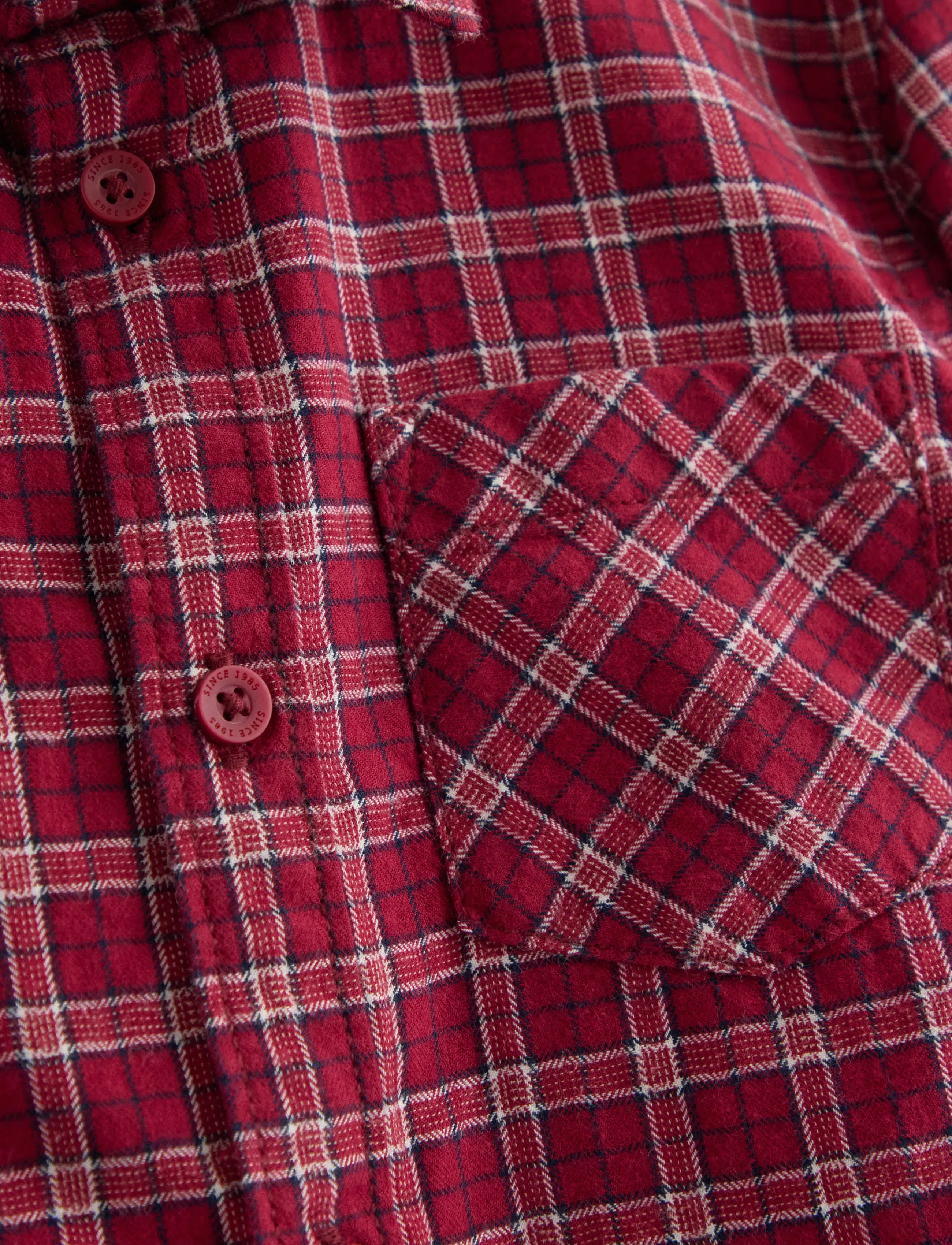 Lindex - Checked shirt - langärmlige hemden - dark red - 5