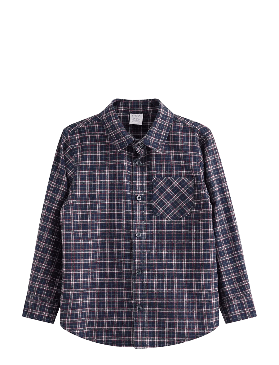 Lindex - Checked shirt - pikkade varrukatega särgid - navy - 0