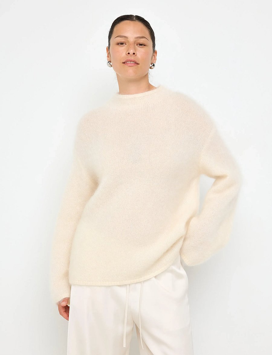 Lindex - Knitted jumper in wool blend - pullover - off white - 0