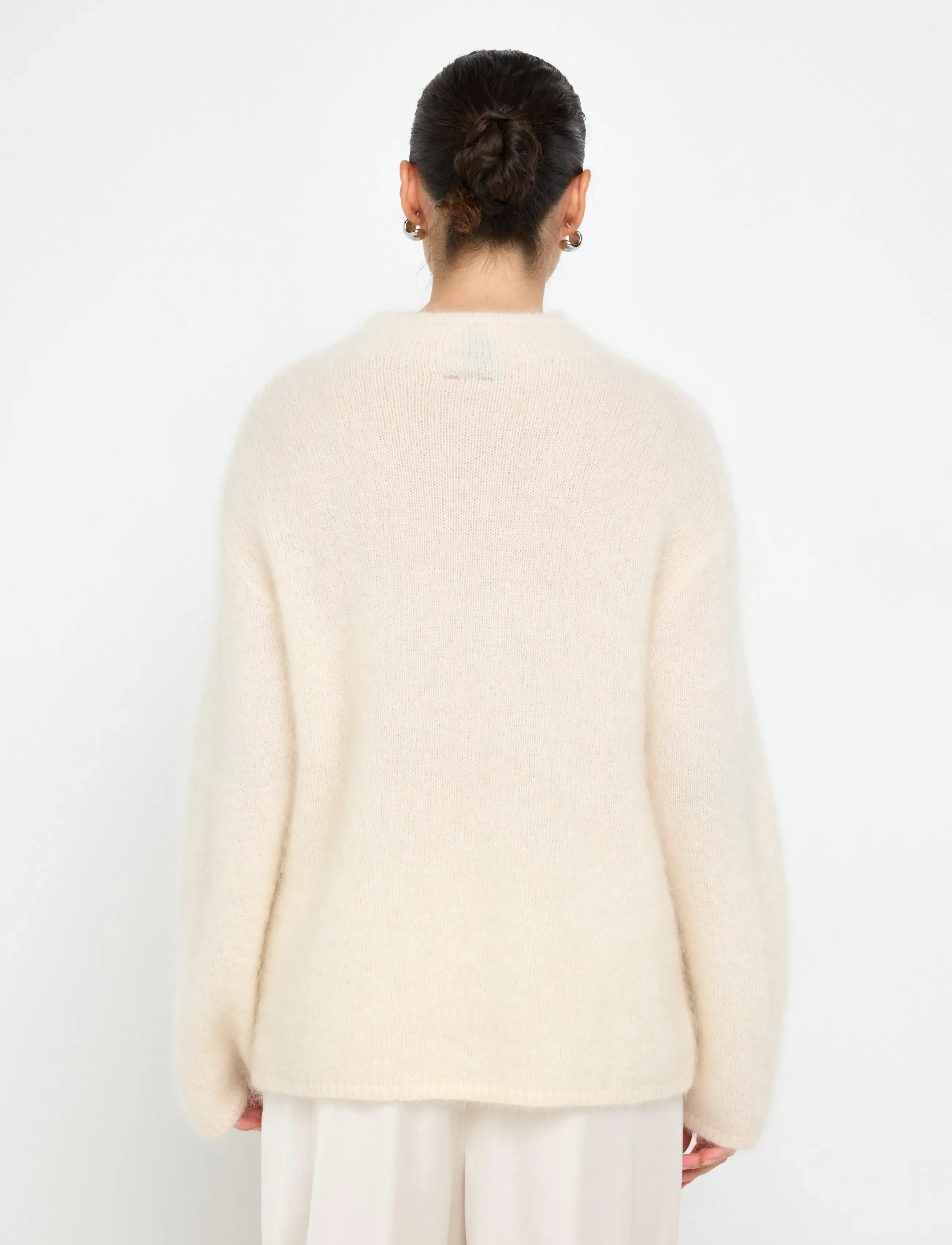 Lindex - Knitted jumper in wool blend - pullover - off white - 3