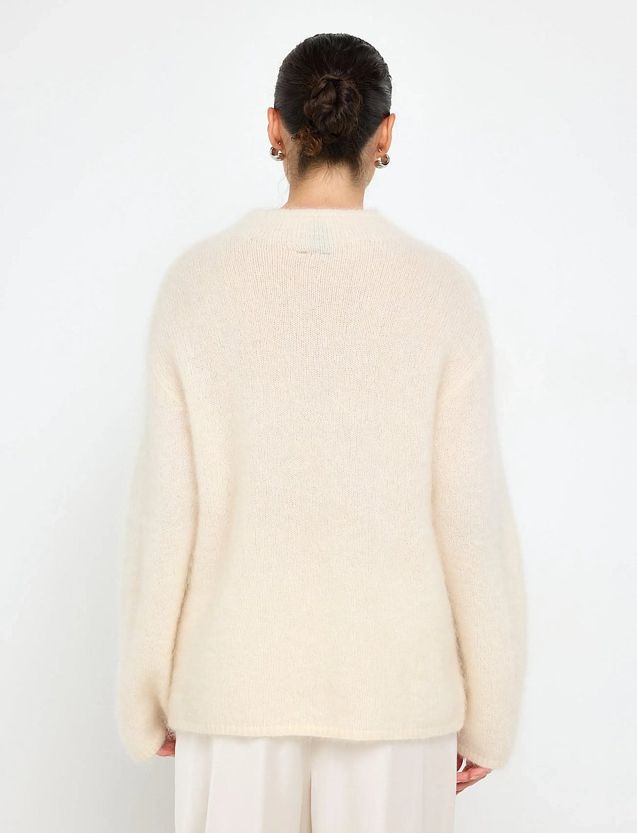 Lindex - Knitted jumper in wool blend - pullover - off white - 3