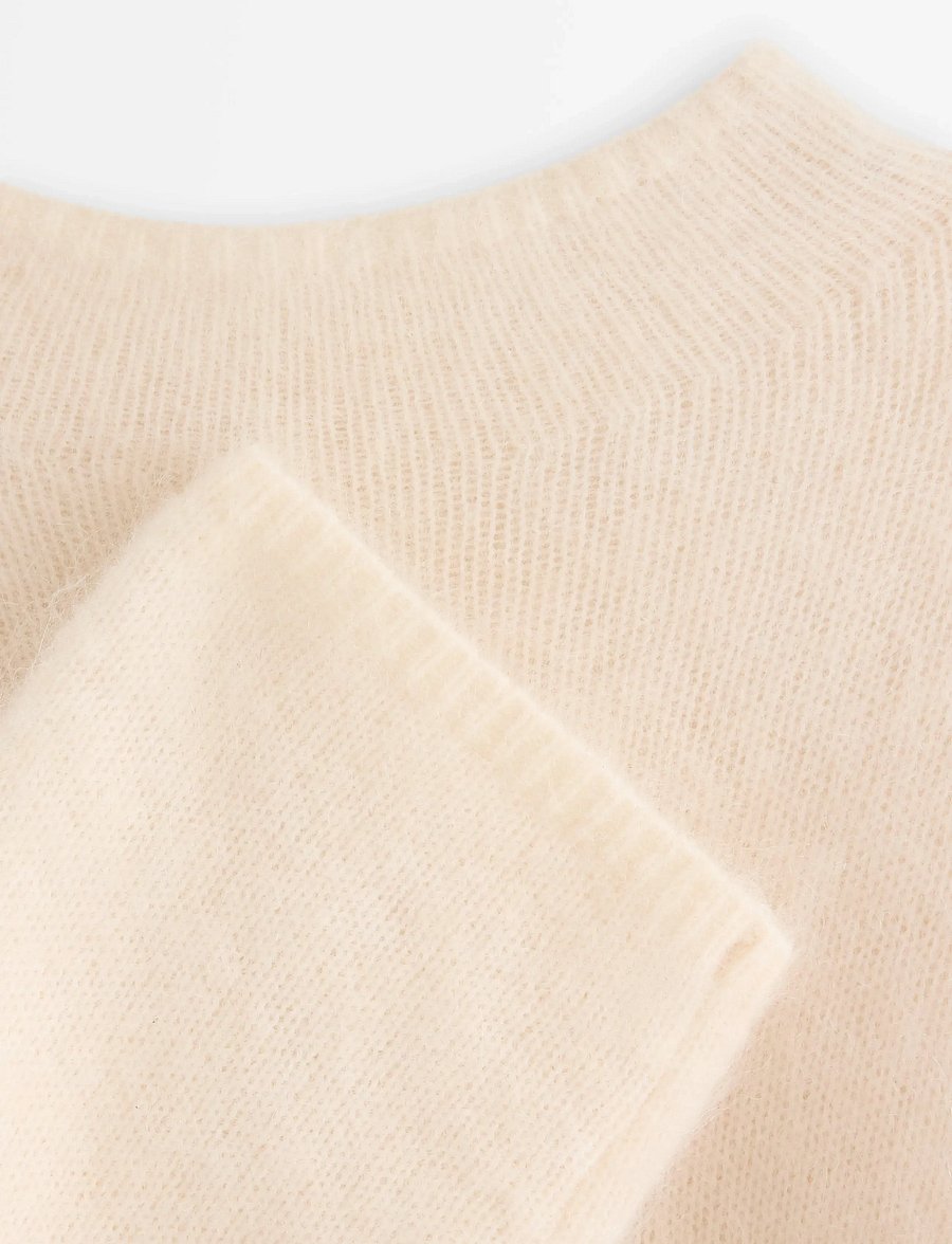 Lindex - Knitted jumper in wool blend - pullover - off white - 5
