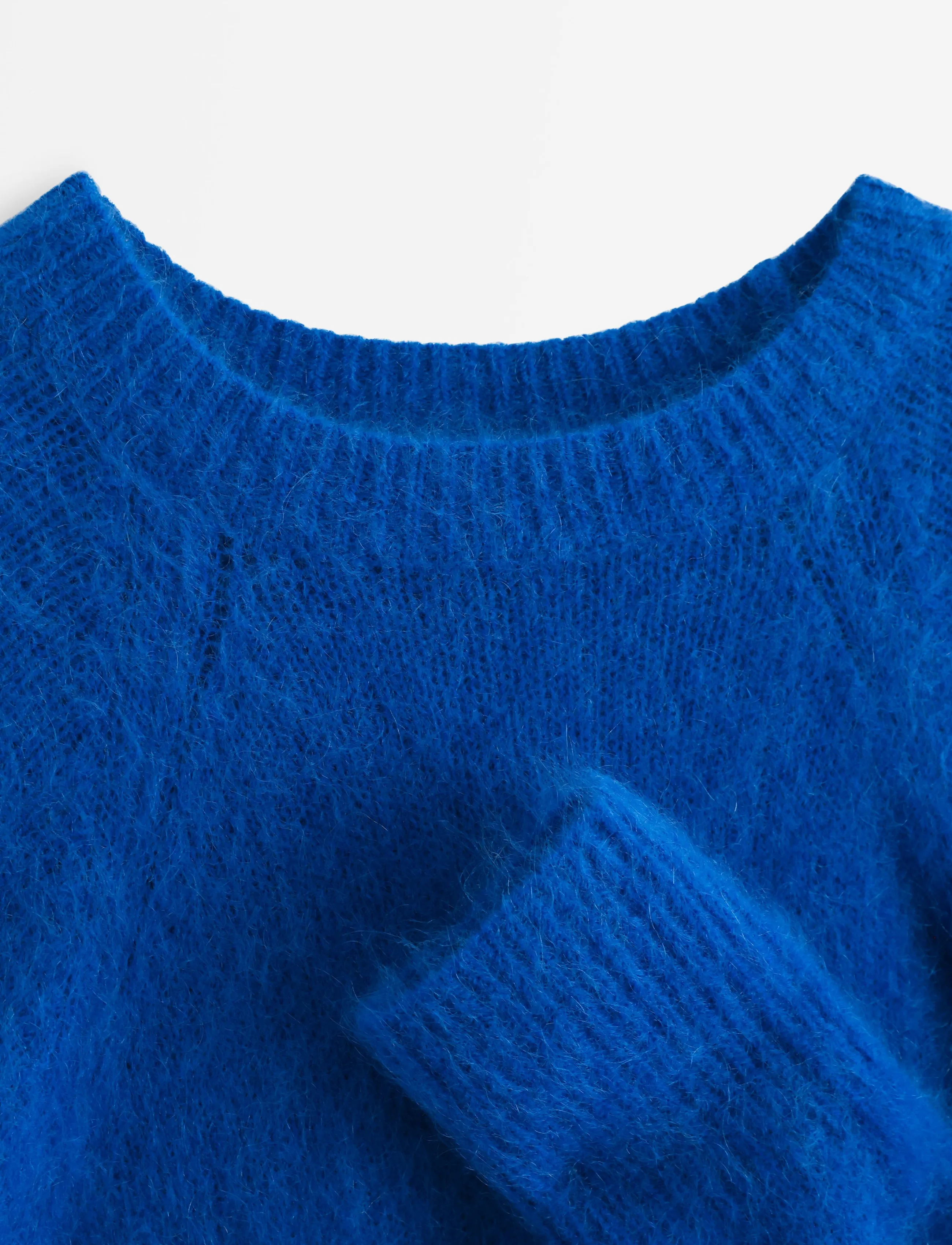 Lindex - Knitted jumper in wool blend - stickade tröjor - blue - 5