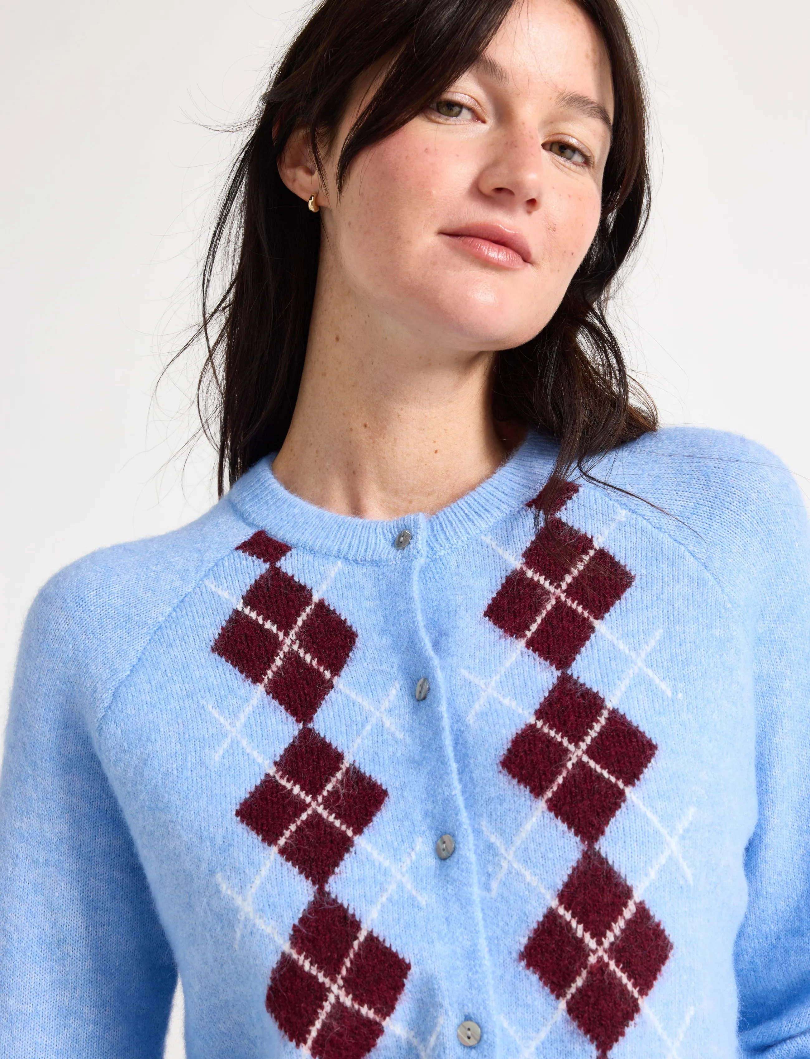 Lindex - Fine-knit cardigan - strickjacken - lt dusty blue - 4