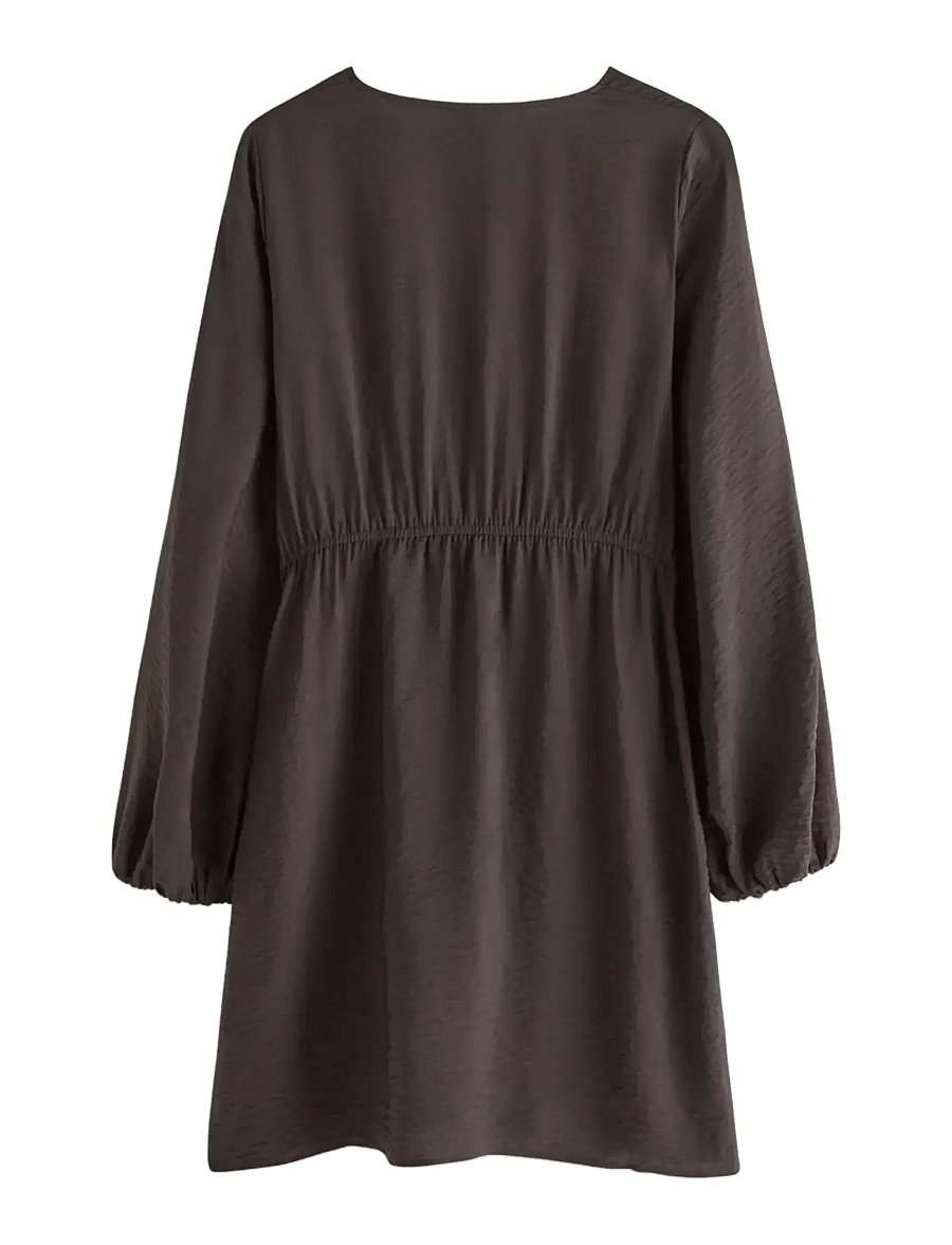 Lindex - Long-sleeved mini dress - kurze kleider - dark brown - 2