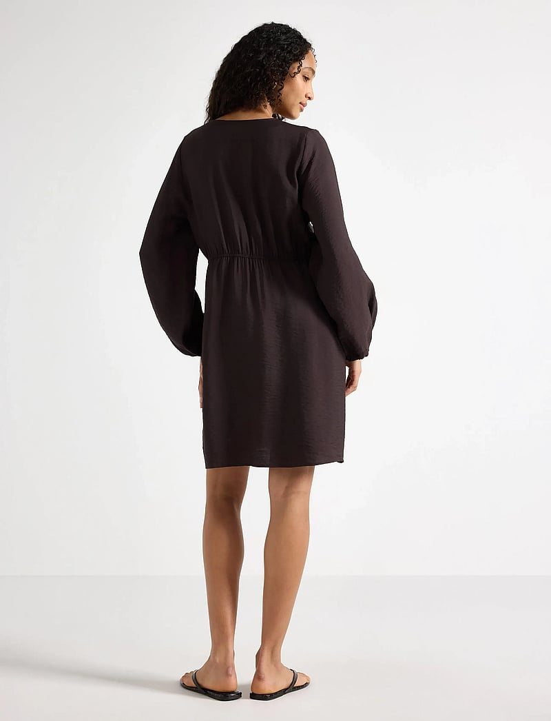 Lindex - Long-sleeved mini dress - kurze kleider - dark brown - 3