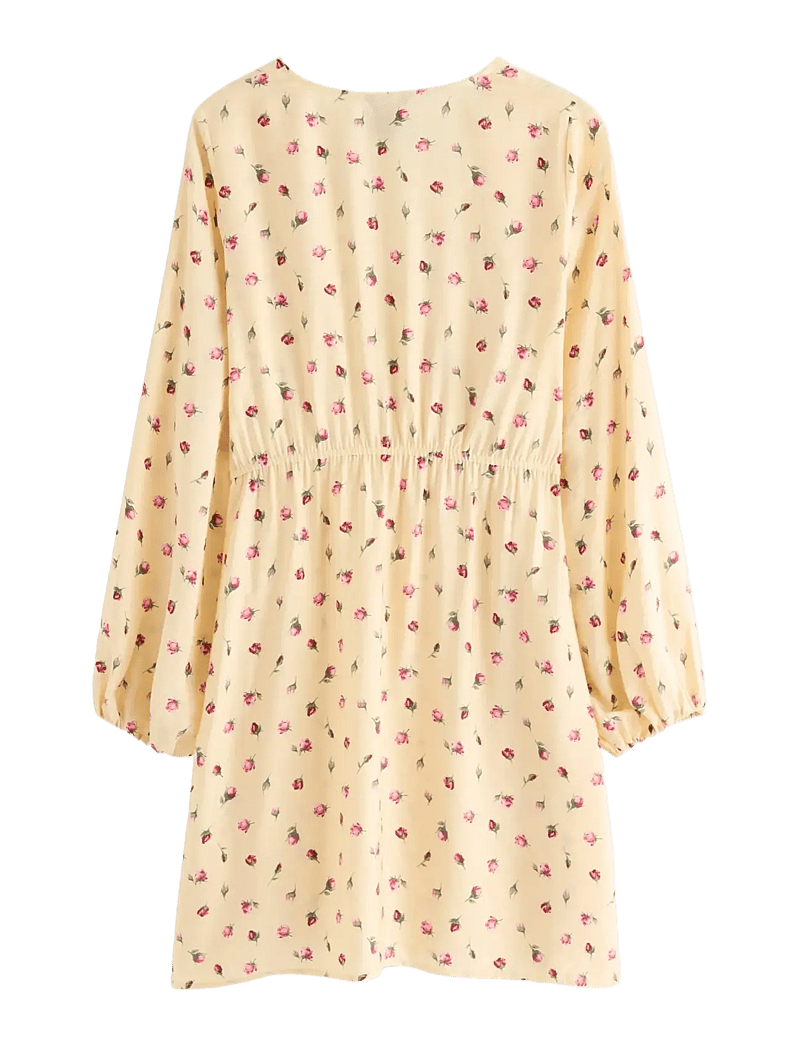 Lindex - Long-sleeved mini dress - korte kjoler - light yellow - 2