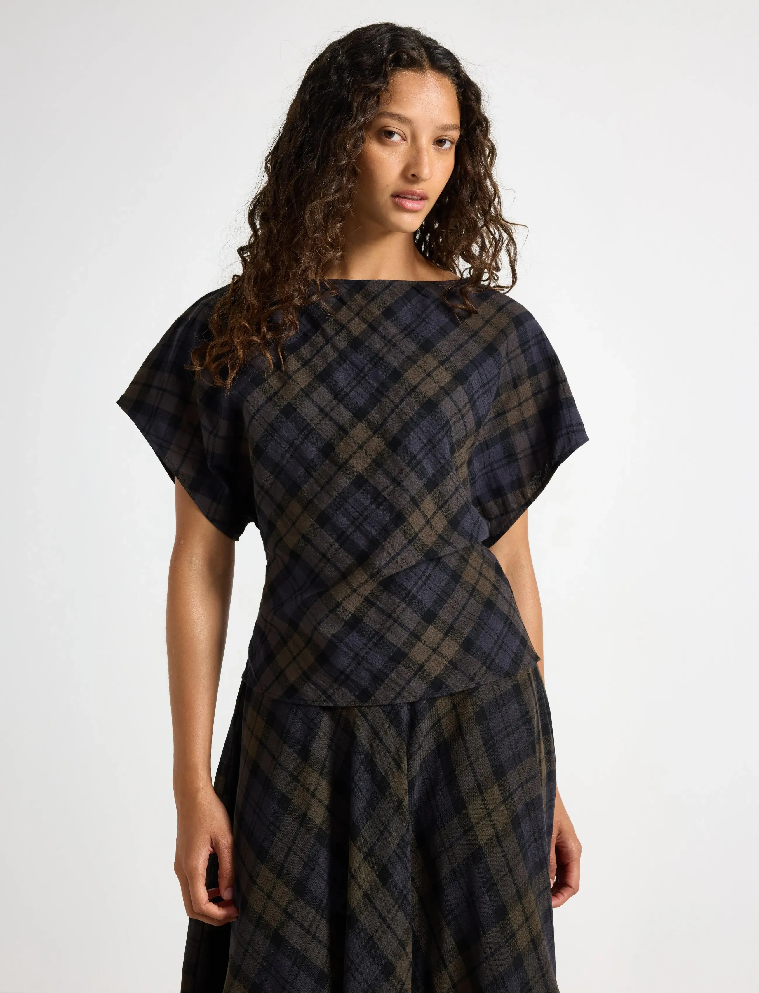 Lindex Short-sleeved top - Kurzärmelige Blusen - BROWN / brown