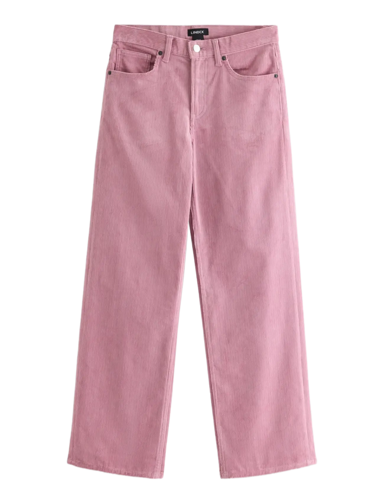 Lindex - Straight trousers in corduroy - light dusty pink - 1