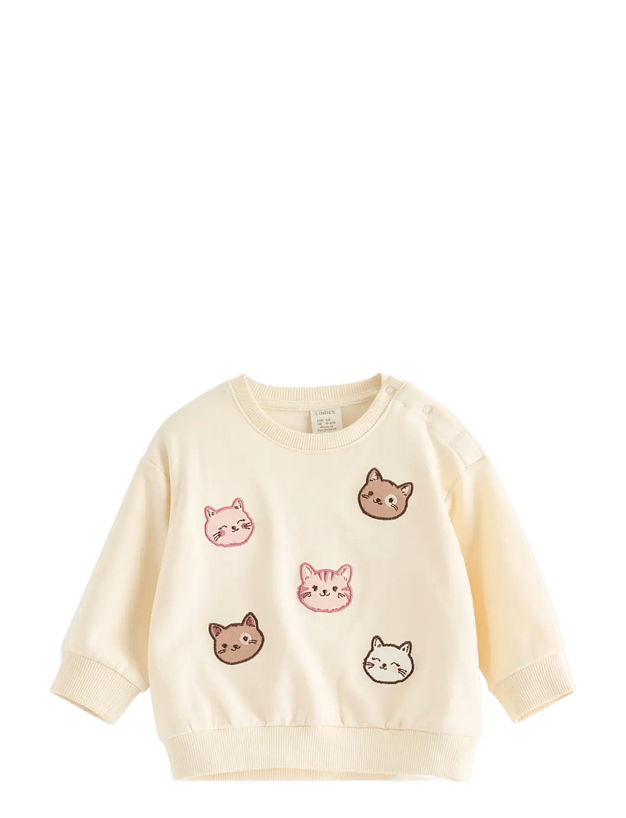 Lindex - Sweatshirt with brushed inside - white - 0