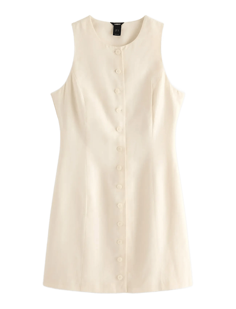 Lindex - Sleeveless minidress - korte kjoler - light beige - 1