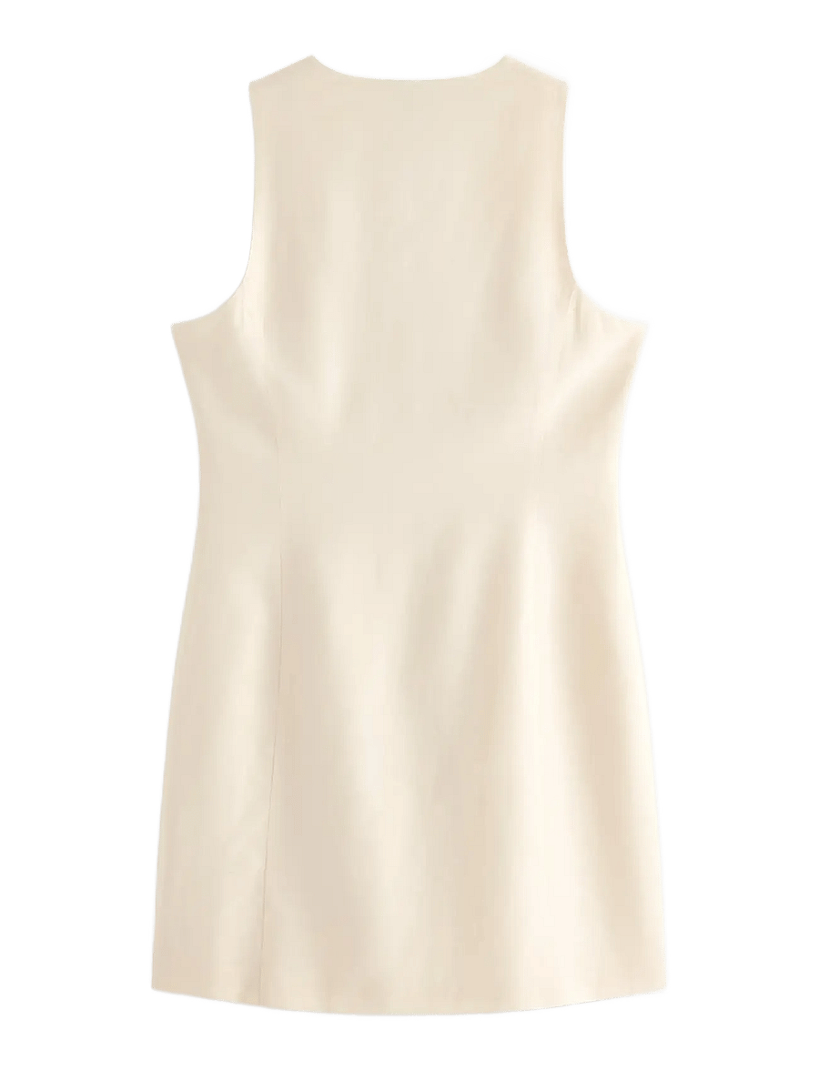 Lindex - Sleeveless minidress - korta klänningar - light beige - 2