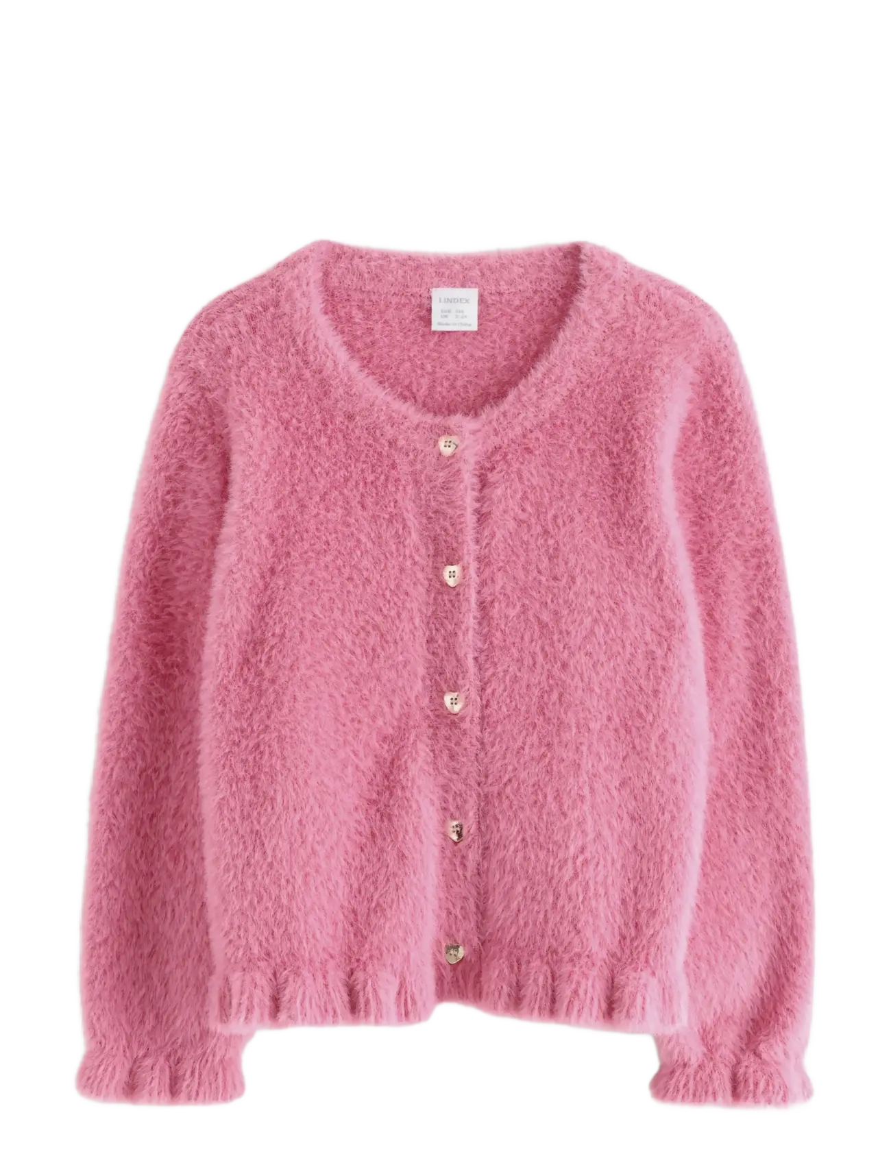 Lindex - Cardigan in feather yarn - koftor - pink - 0