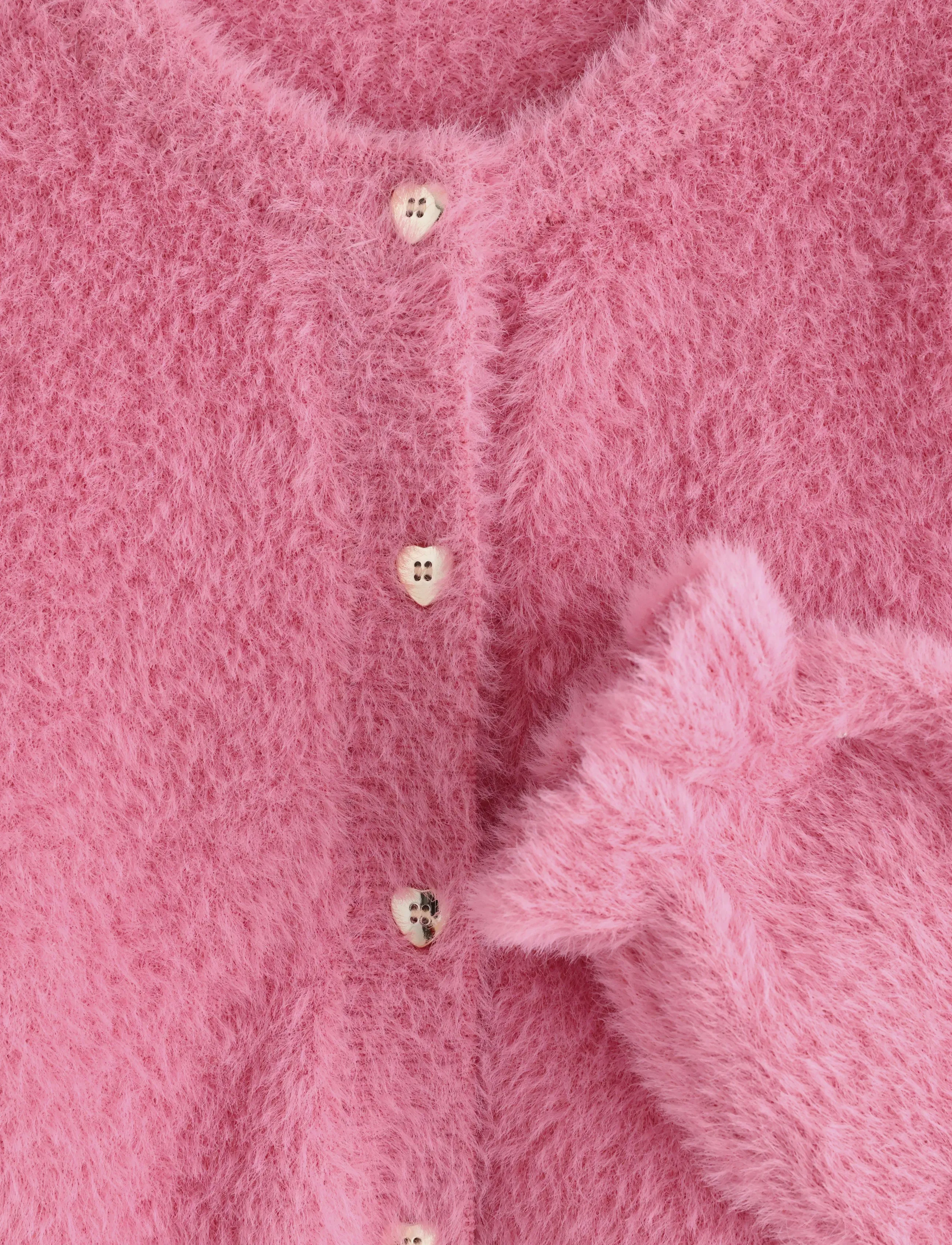 Lindex - Cardigan in feather yarn - koftor - pink - 2