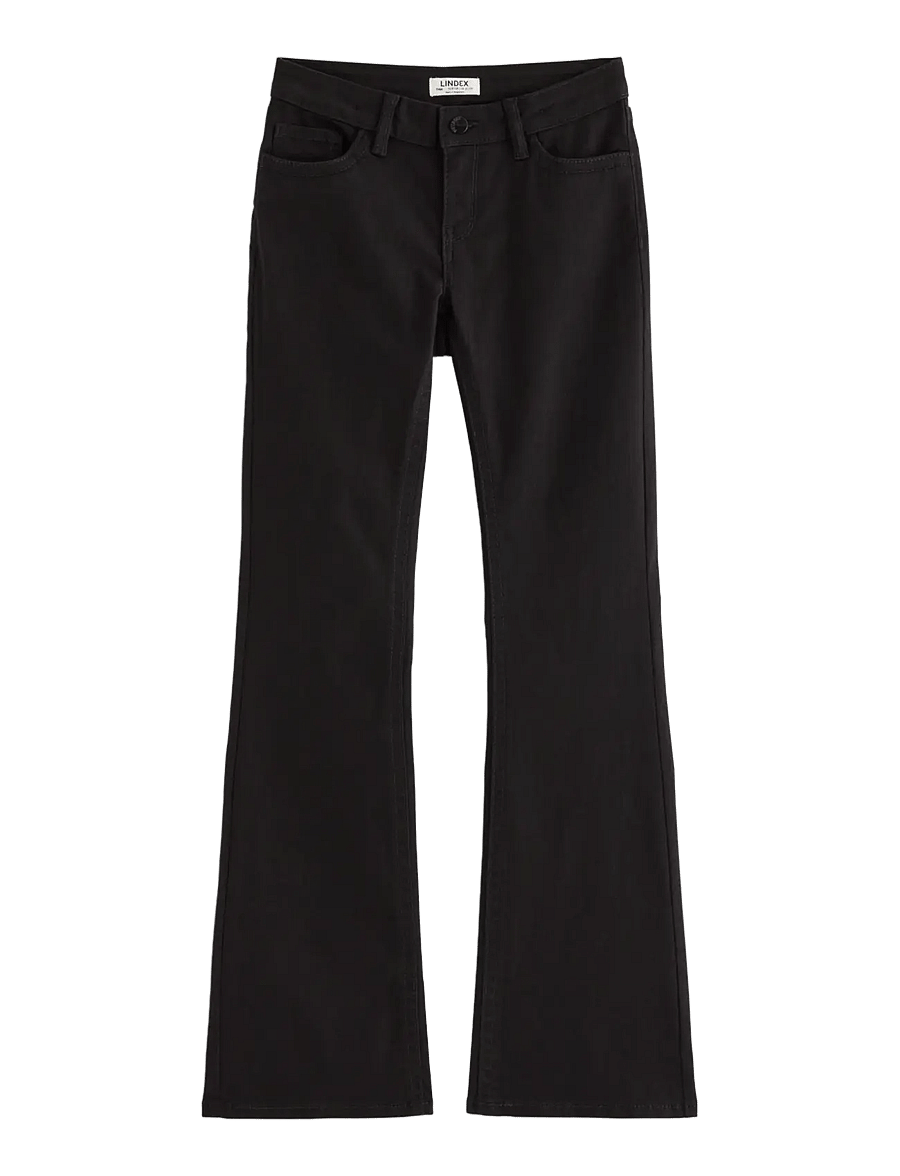 Lindex - FREJA Flared leg jeans with longer leg - alt laienevad teksad - black - 0