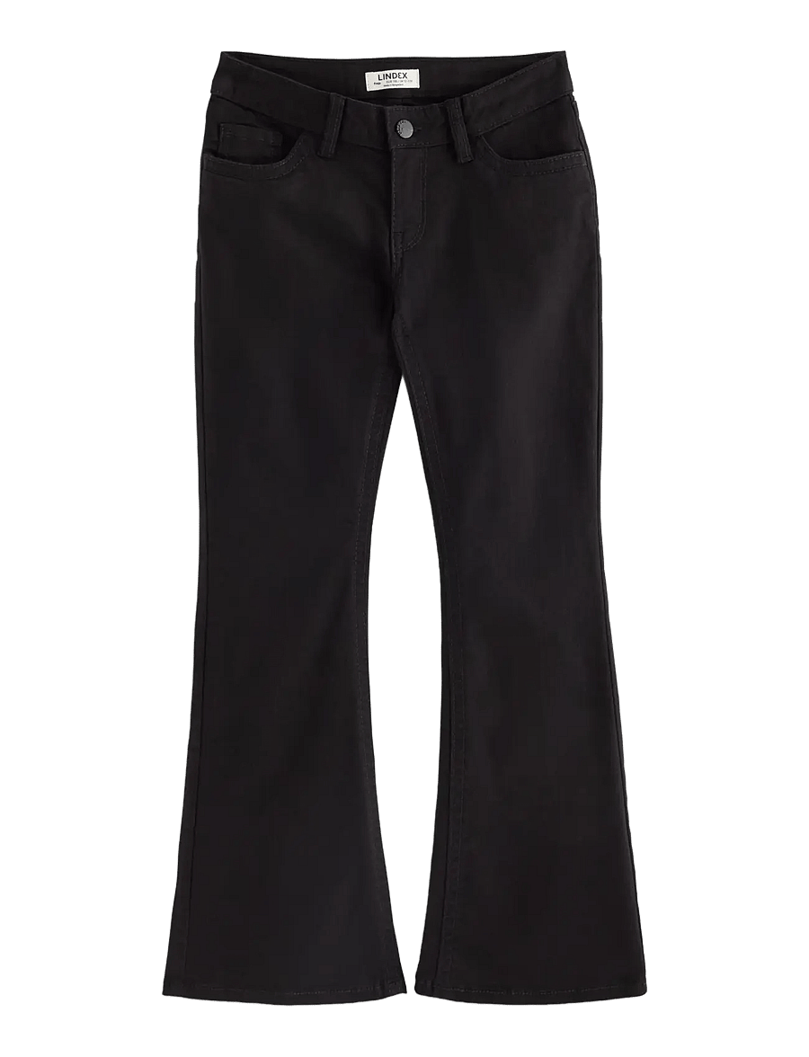 Lindex - FREJA Flared leg jeans with shorter leg - bootcut jeans - black - 0