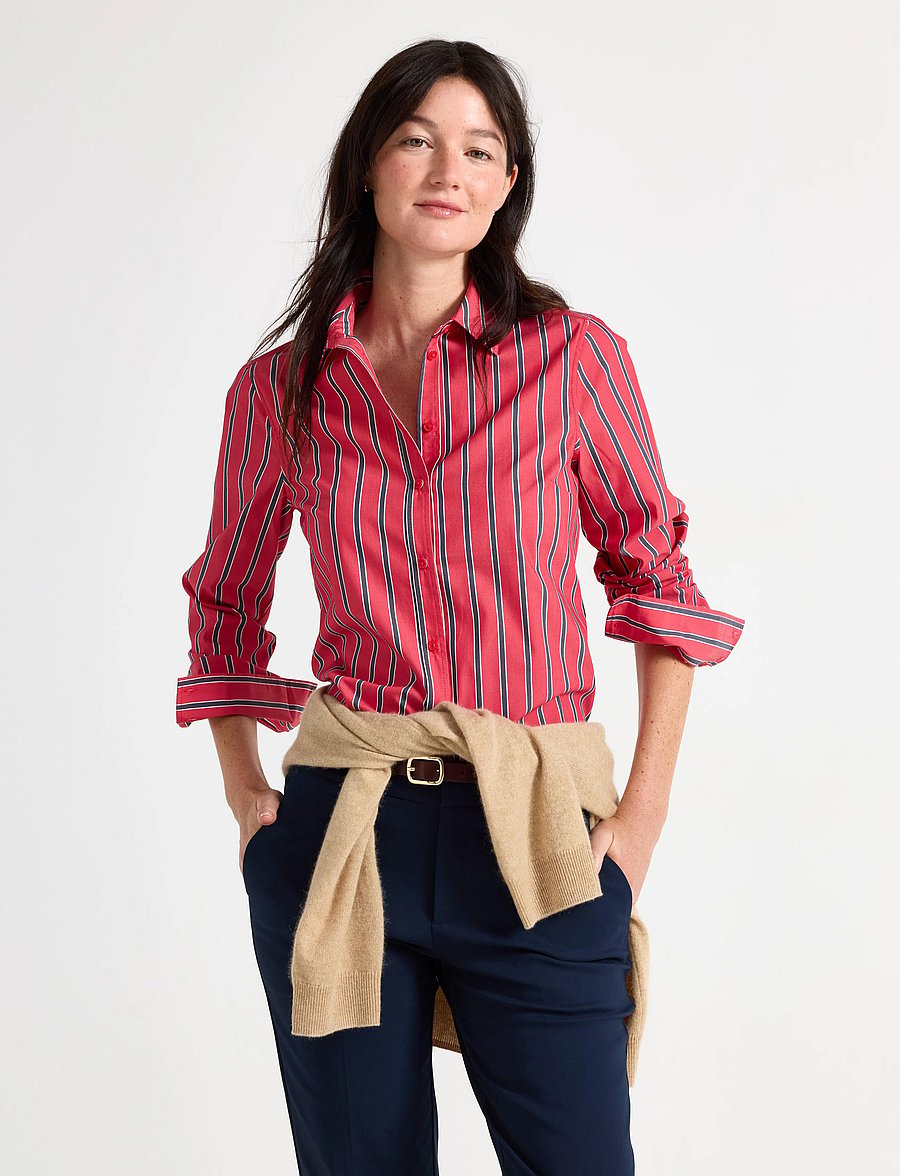 Lindex - Slim fit shirt - langärmlige hemden - red - 0