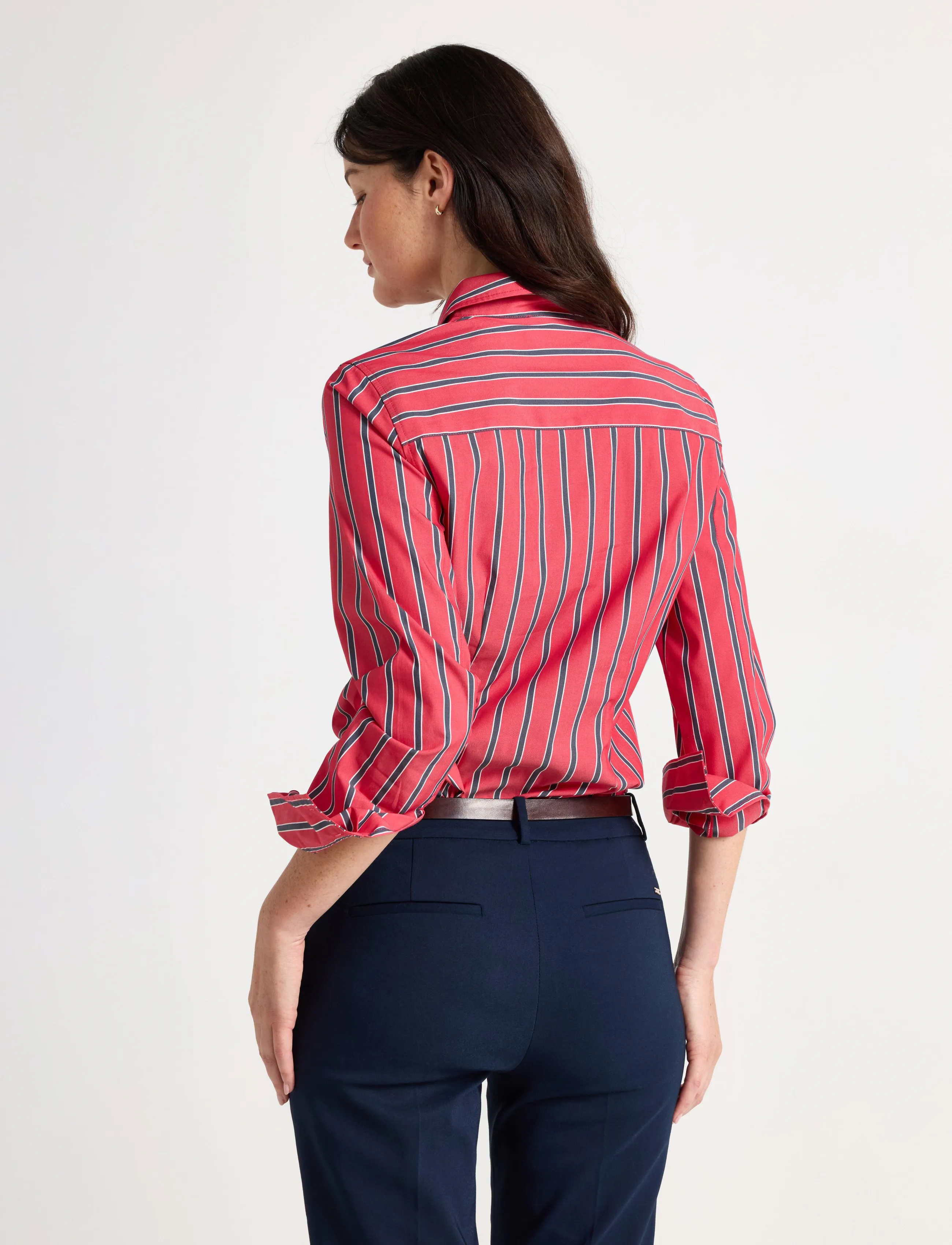 Lindex - Slim fit shirt - long-sleeved shirts - red - 3